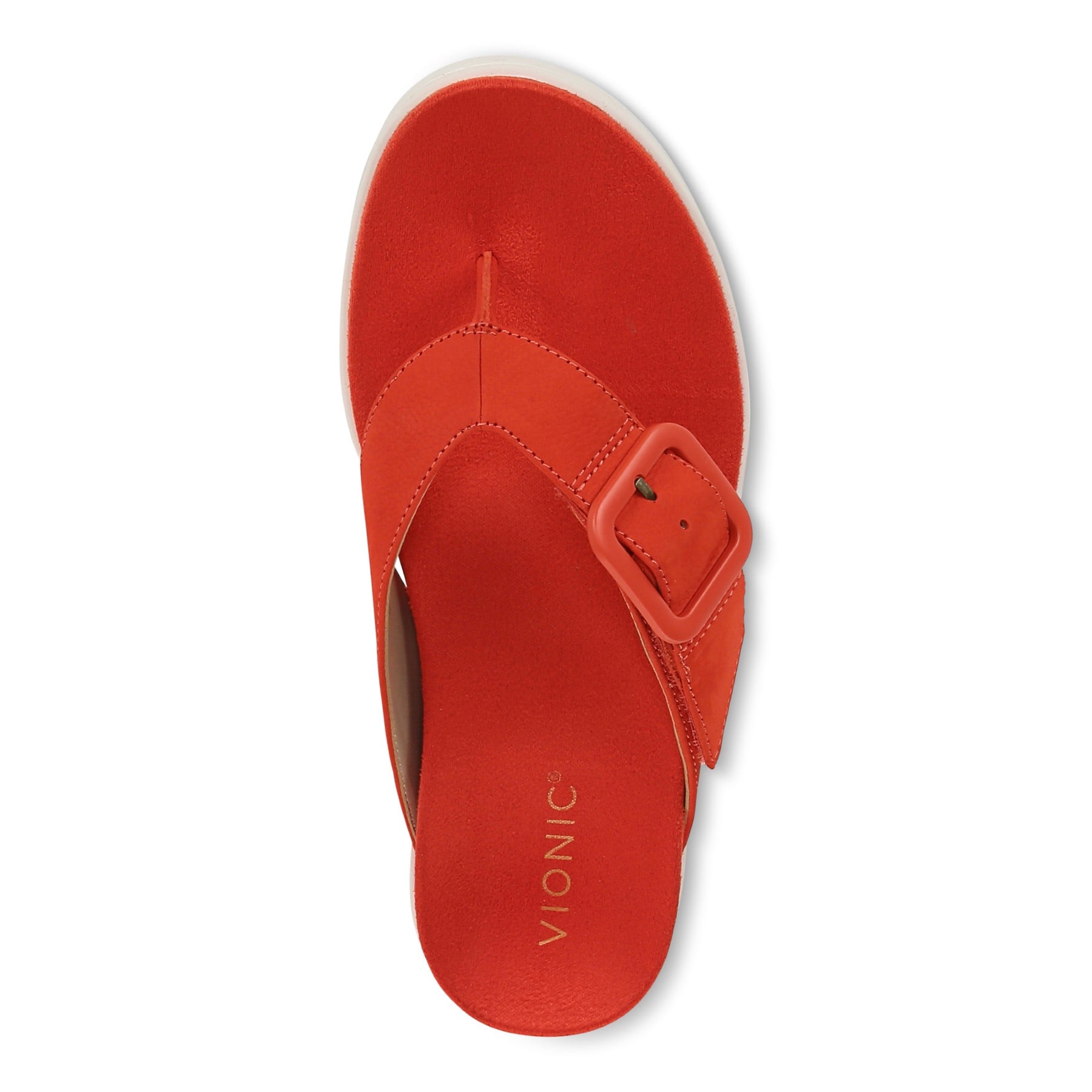 Vionic Uptown Marin Women's Platform Thong Sandal - Cherry Tomato - Top