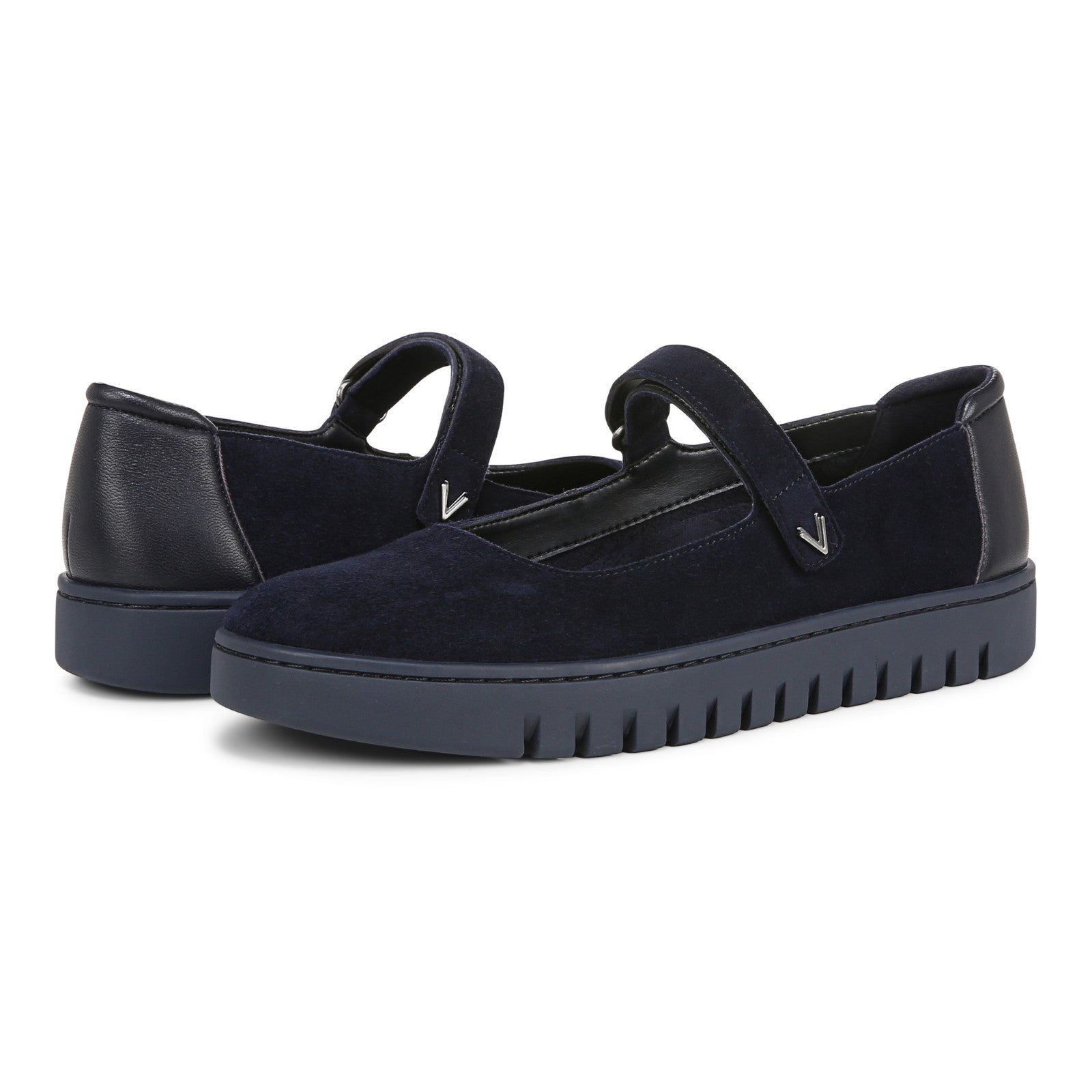 Vionic Uptown Maryj womens Mary Jane Shoe - Navy Blazer - pair left angle