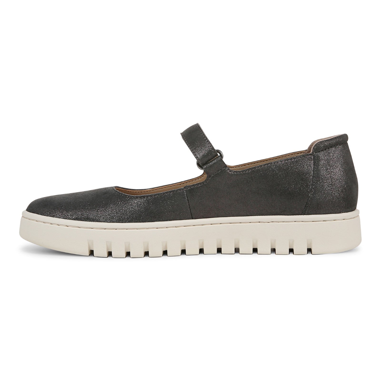 Vionic Uptown Maryj womens Mary Jane Shoe - Polluted Silver - Left Side