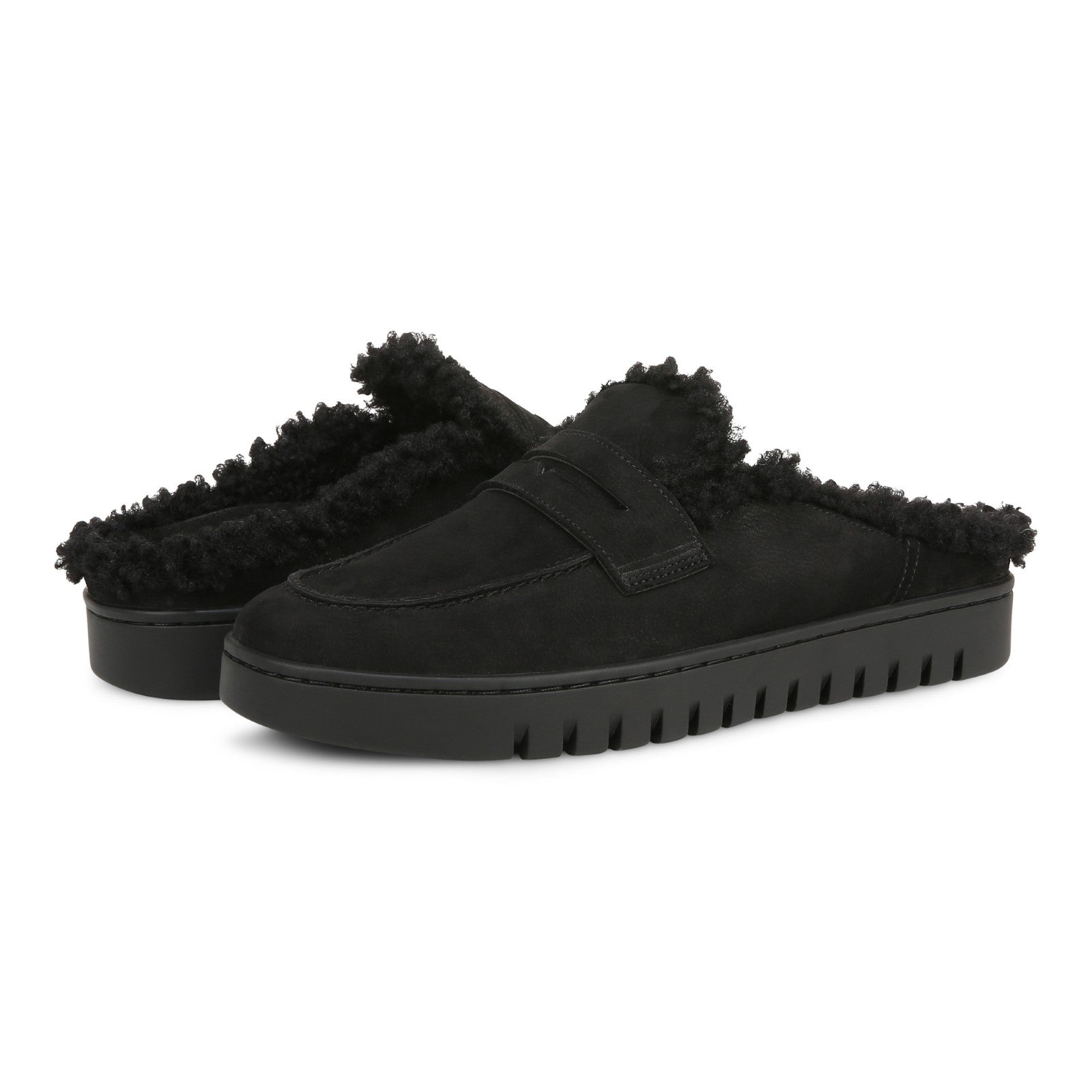 Vionic Uptown Mule - Women's Comfortable Orthotic Clog Shoe - Black - pair left angle