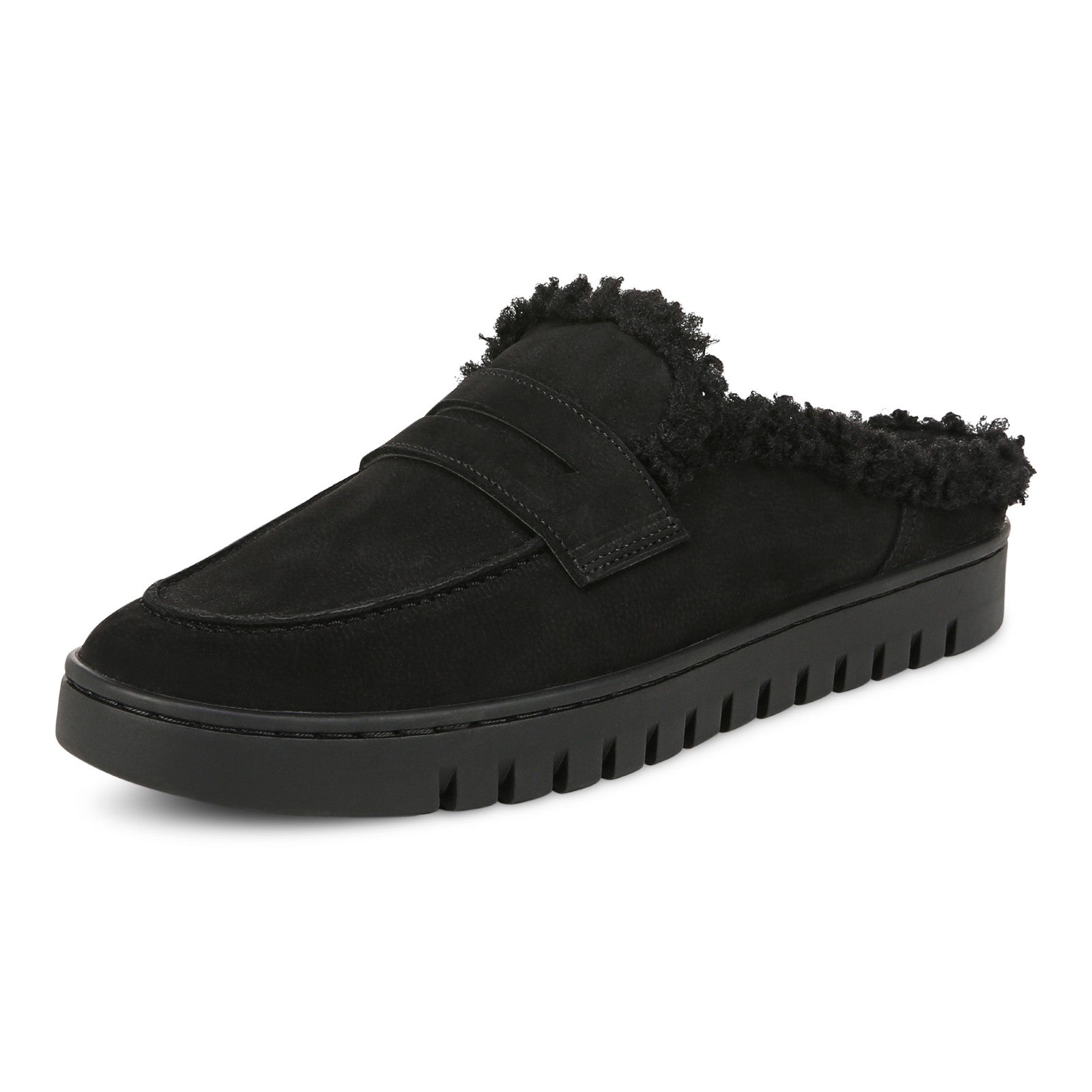 Vionic Uptown Mule - Women's Comfortable Orthotic Clog Shoe - Black - Left angle