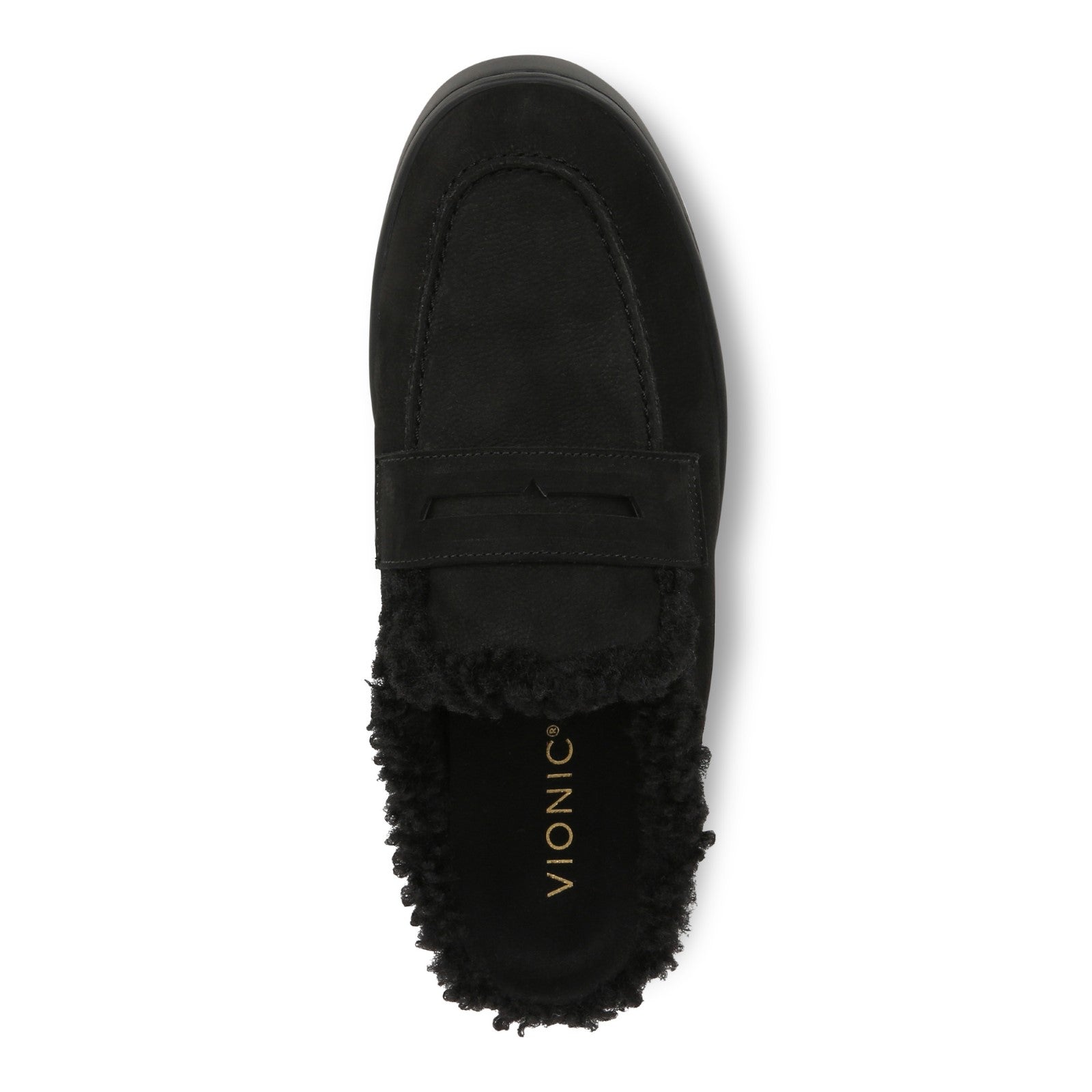 Vionic Uptown Mule - Women's Comfortable Orthotic Clog Shoe - Black - Top