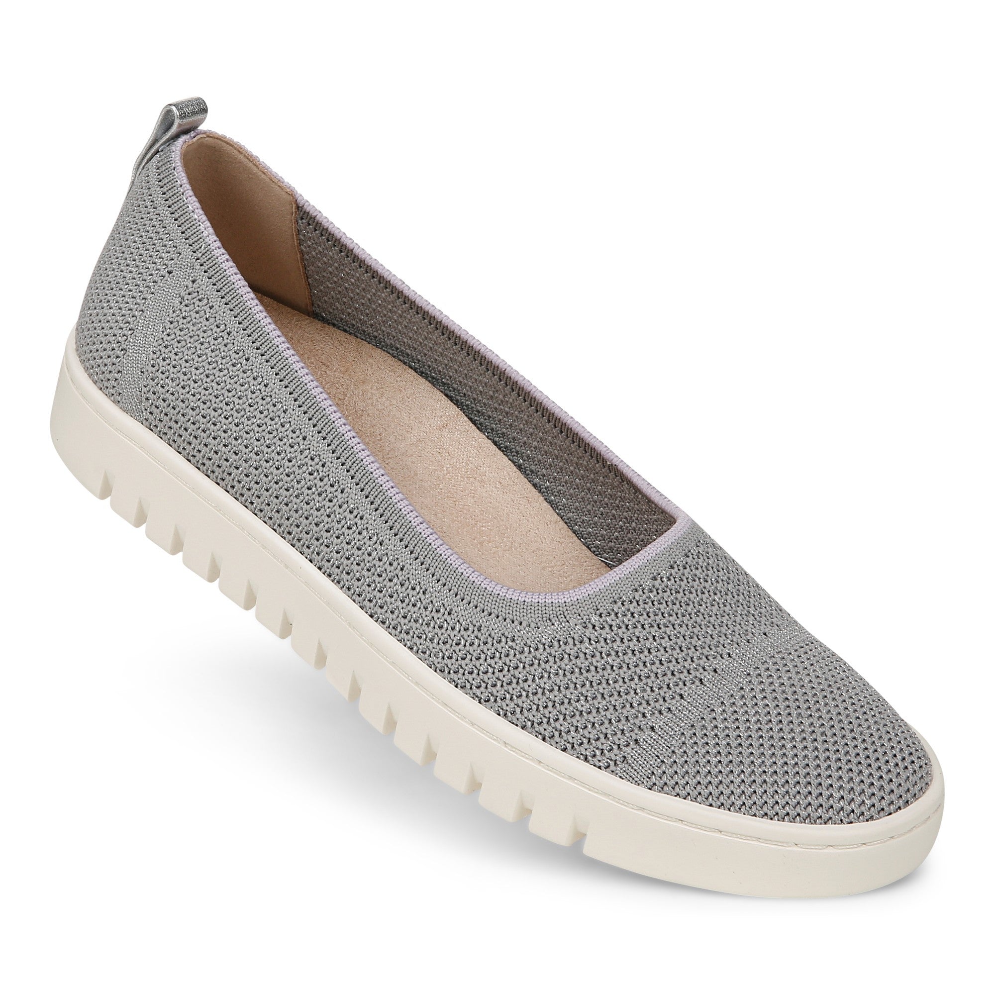 Vionic Uptown Skimmer Women's Knit Slip-On Comfort Shoe - Light Grey - UPTOWN SKIMMER-I9809F2020-LIGHT GREY-13fl-med