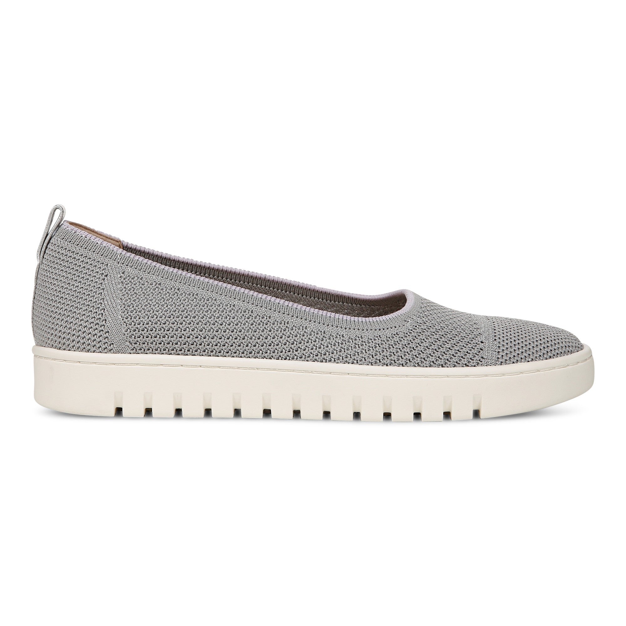 Vionic Uptown Skimmer Women's Knit Slip-On Comfort Shoe - Light Grey - Right side
