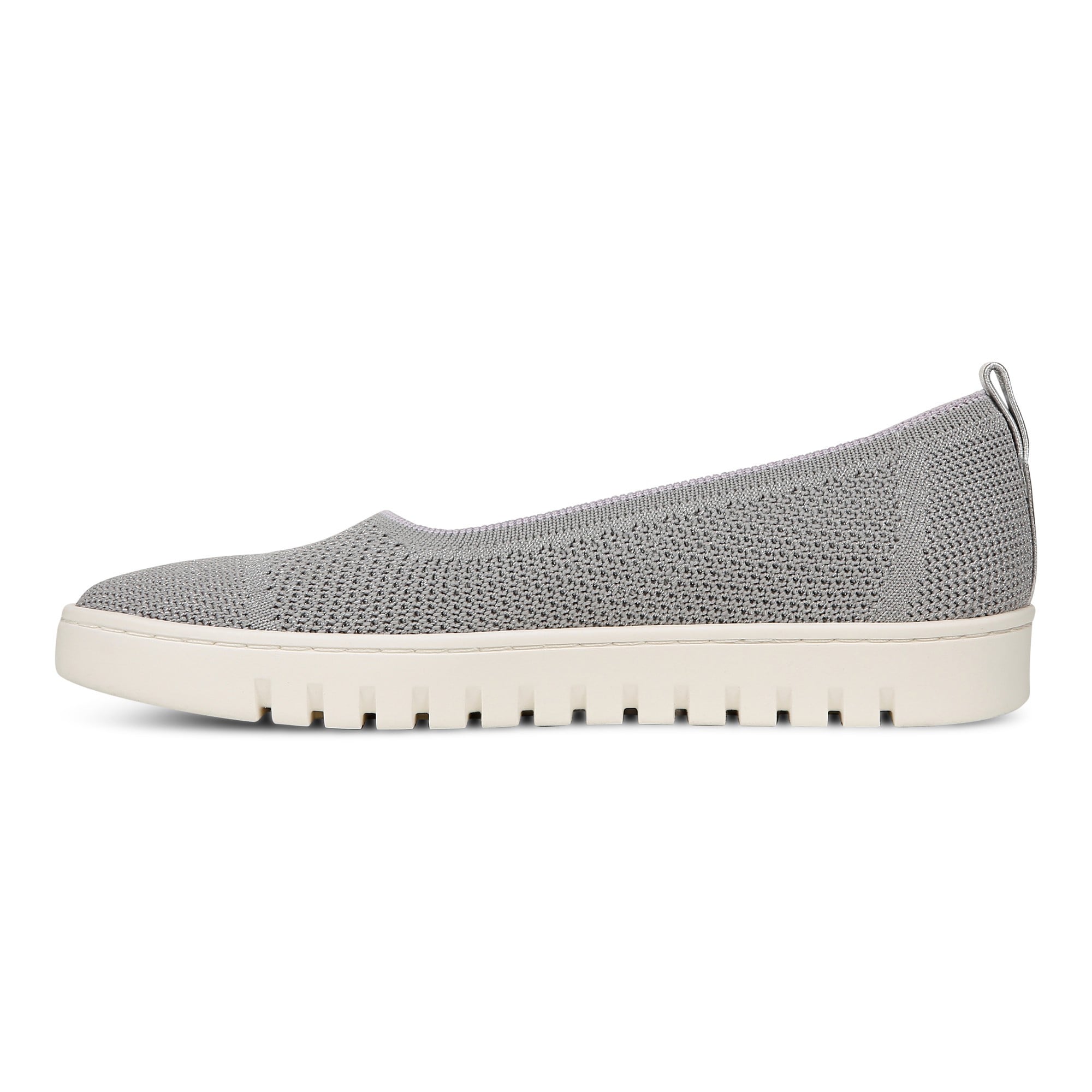 Vionic Uptown Skimmer Women's Knit Slip-On Comfort Shoe - Light Grey - Left Side