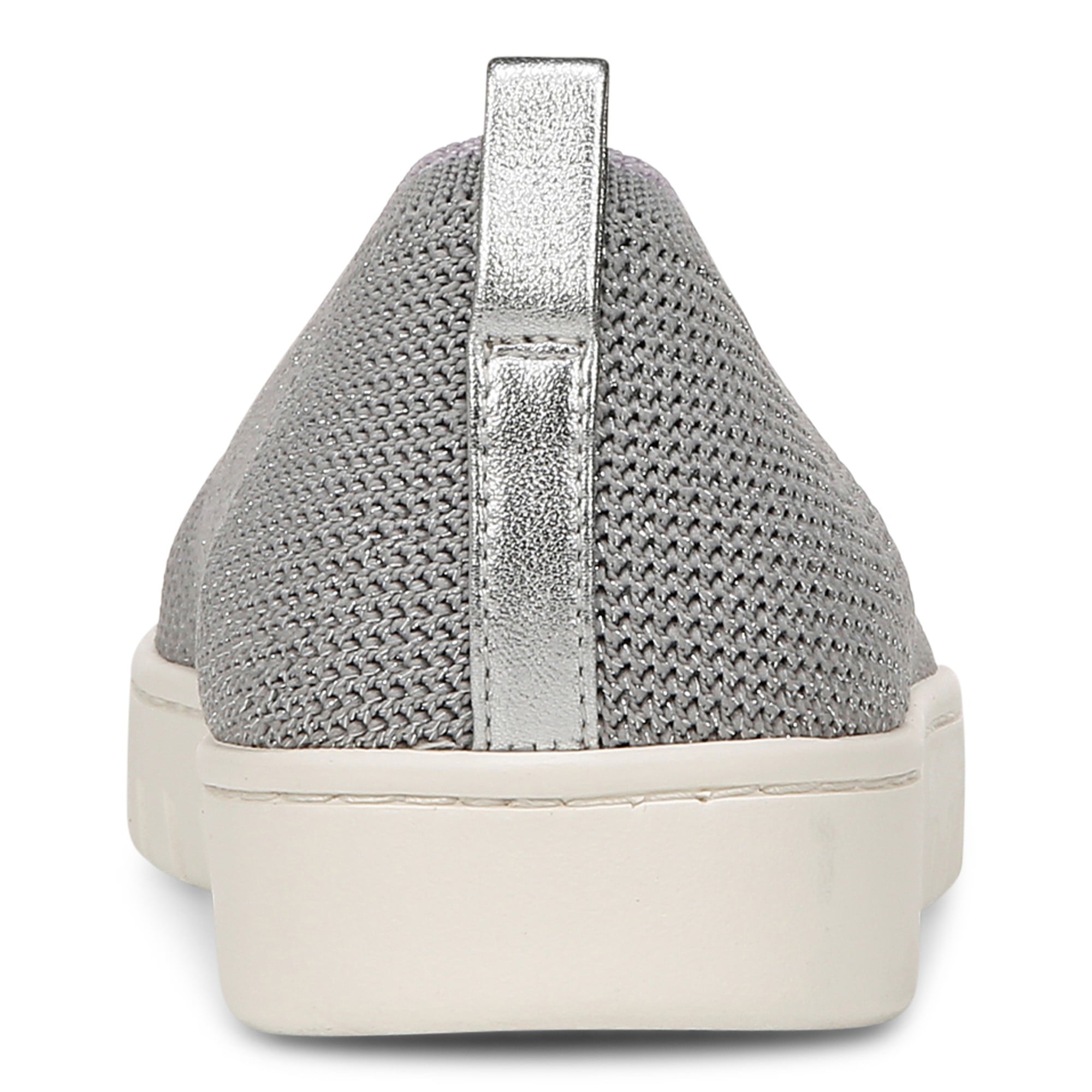 Vionic Uptown Skimmer Women's Knit Slip-On Comfort Shoe - Light Grey - Back
