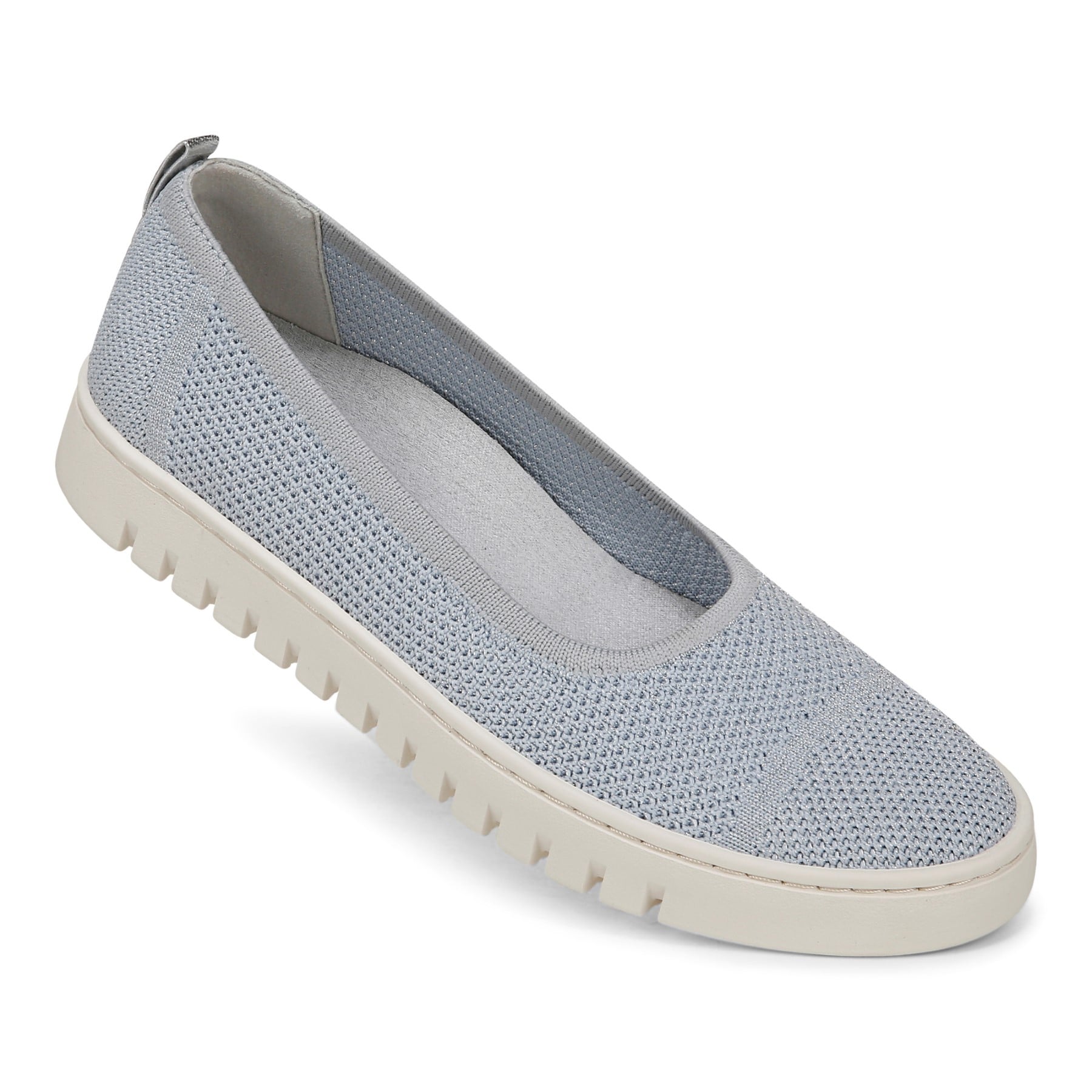 Vionic Uptown Skimmer Women's Knit Slip-On Comfort Shoe - Blue Mist/silver - Image