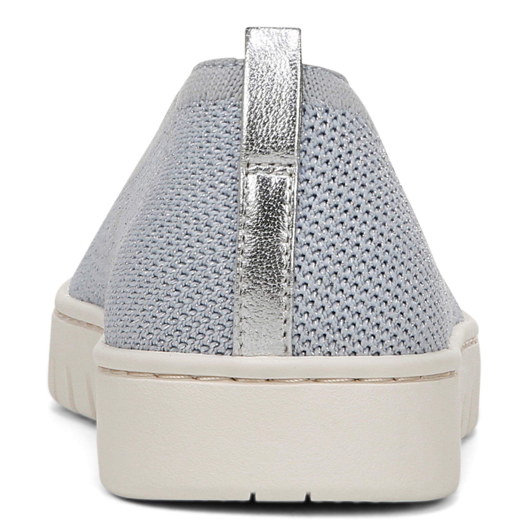 Vionic Uptown Skimmer Women's Knit Slip-On Comfort Shoe - Blue Mist/silver - Back
