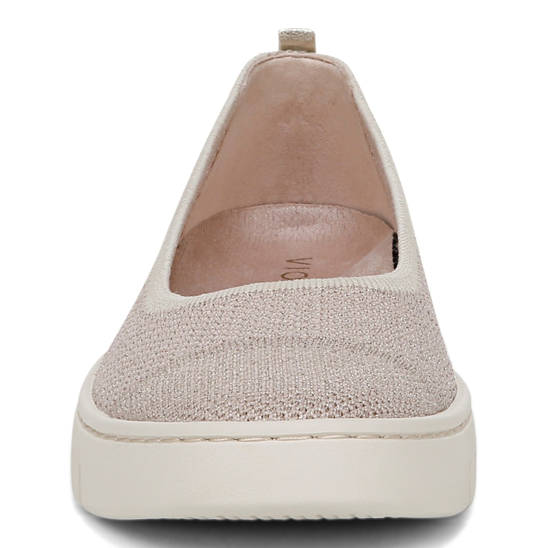 Vionic Uptown Skimmer Women's Knit Slip-On Comfort Shoe - Cameo Rose/gold - Front