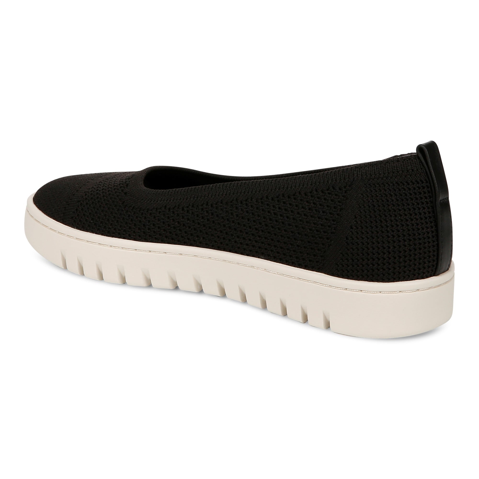 Vionic Uptown Skimmer Women's Knit Slip-On Comfort Shoe - Black - Back angle