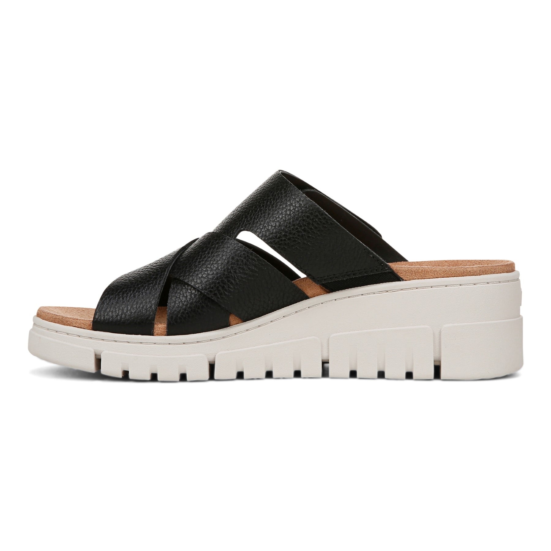 Vionic Uptown Sunset Women's Slide Sandal - Black - Left Side