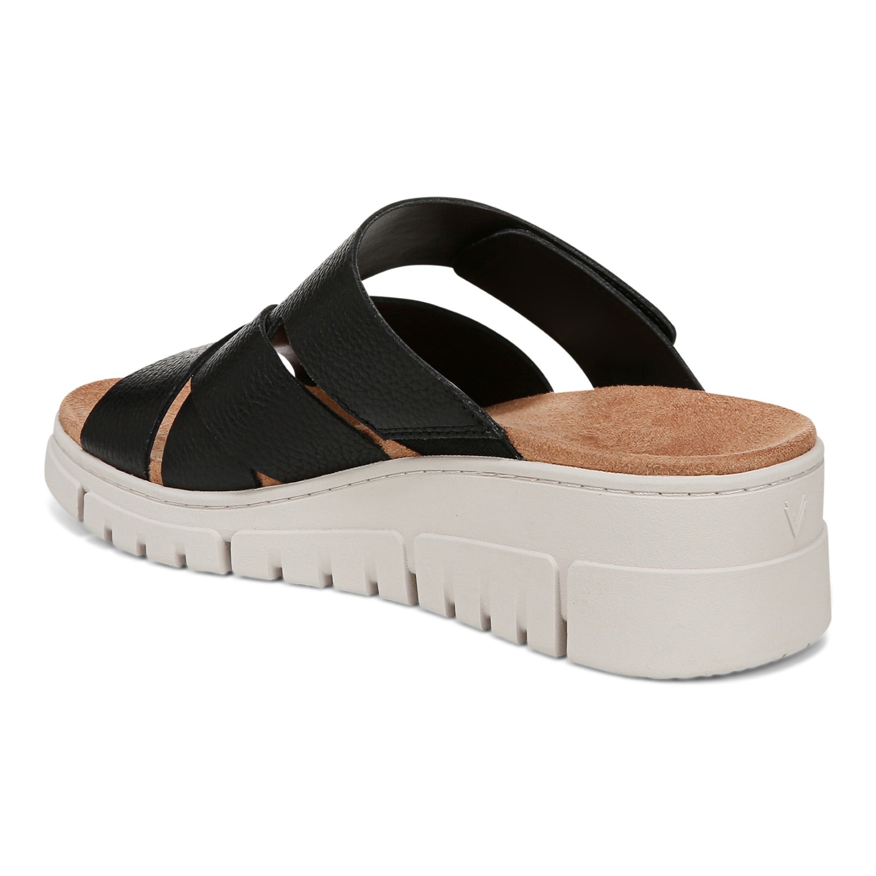 Vionic Uptown Sunset Women's Slide Sandal - Black - Back angle
