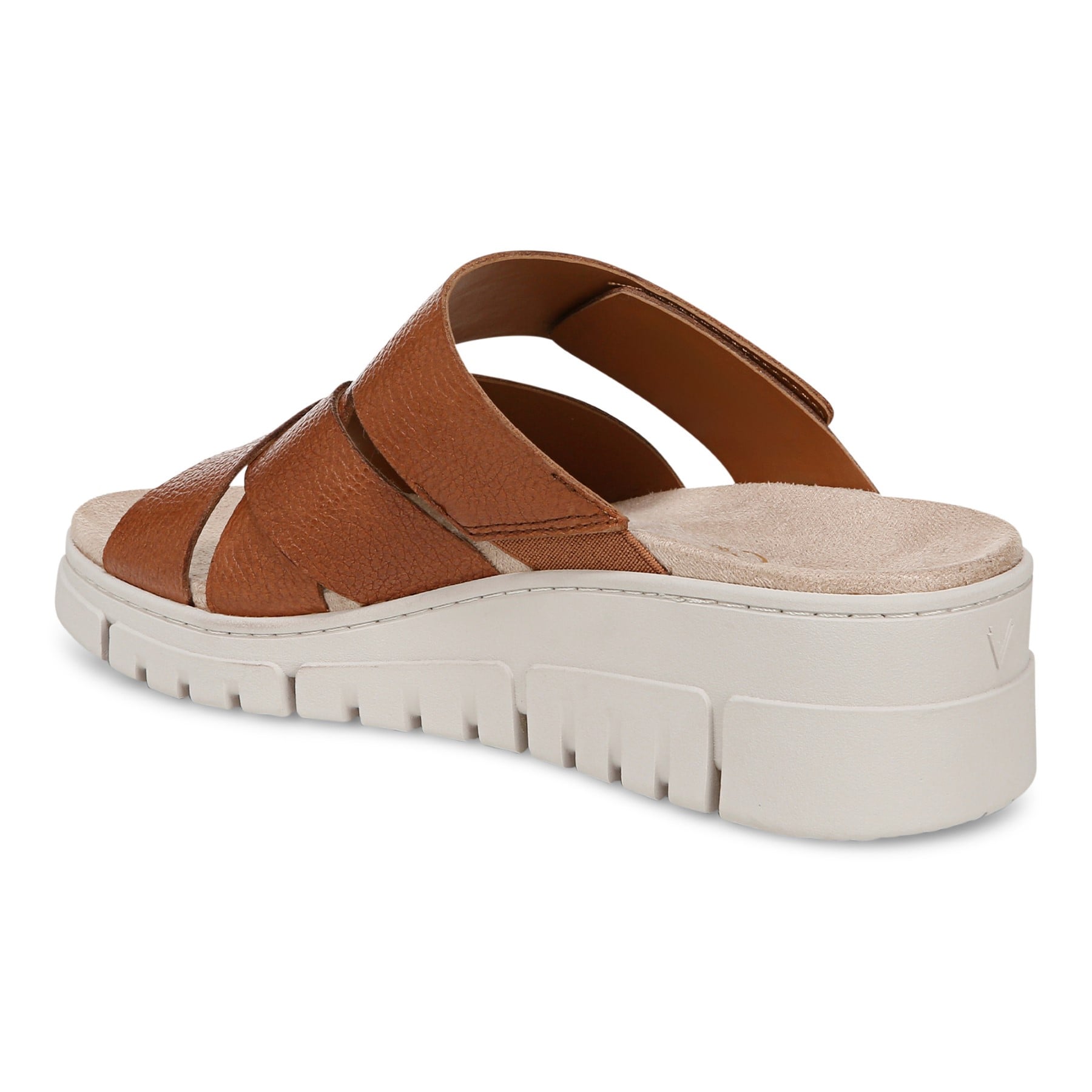 Vionic Uptown Sunset Women's Slide Sandal - Tan - Back angle