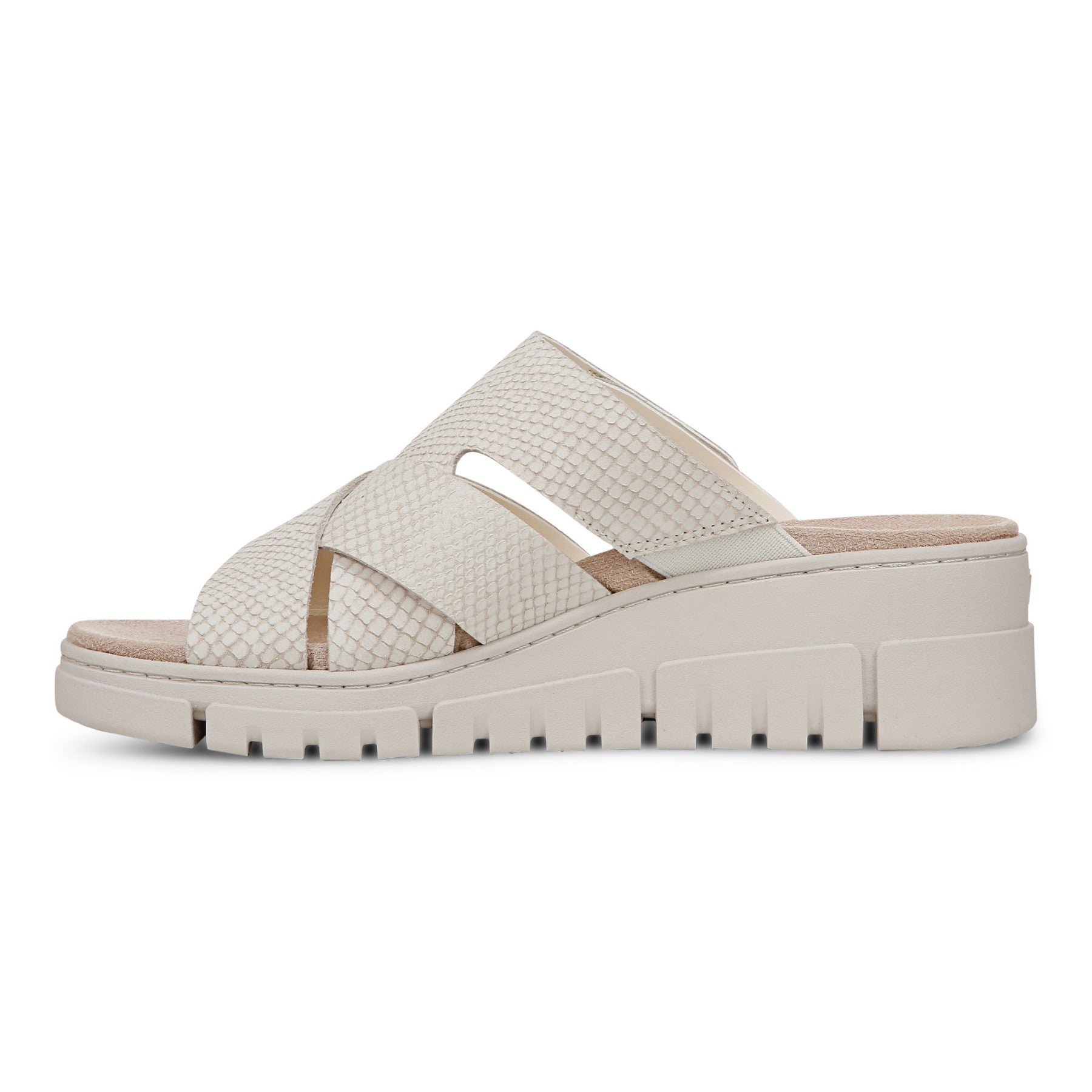 Vionic Uptown Sunset Women's Slide Sandal - Ivory - Left Side