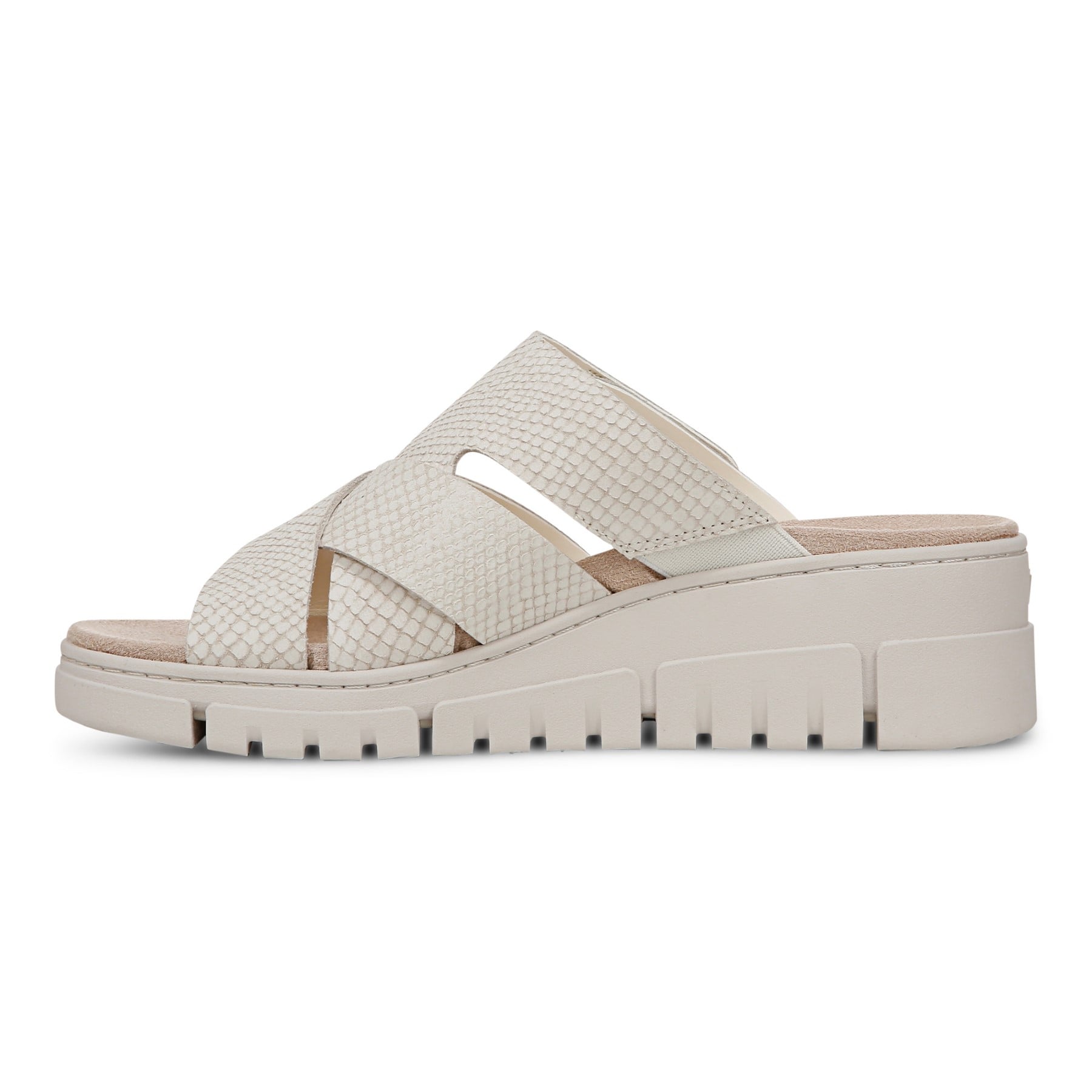 Vionic Uptown Sunset Women's Slide Sandal - Ivory - Left Side