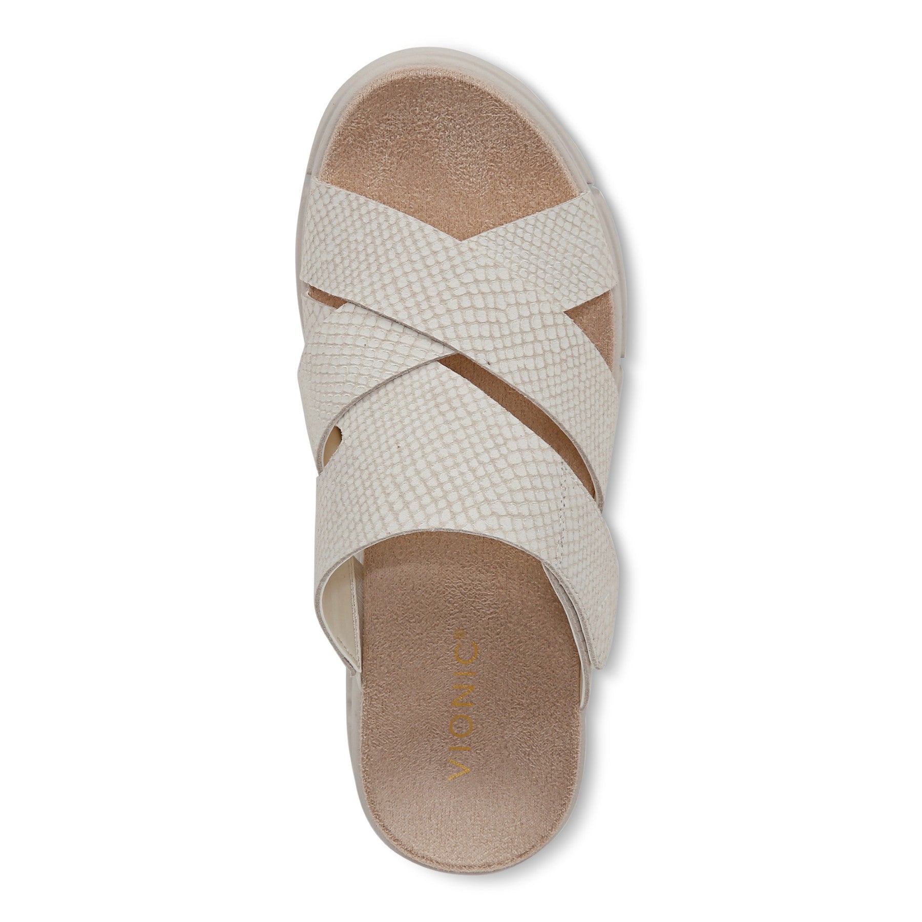 Vionic Uptown Sunset Women's Slide Sandal - Ivory - Top