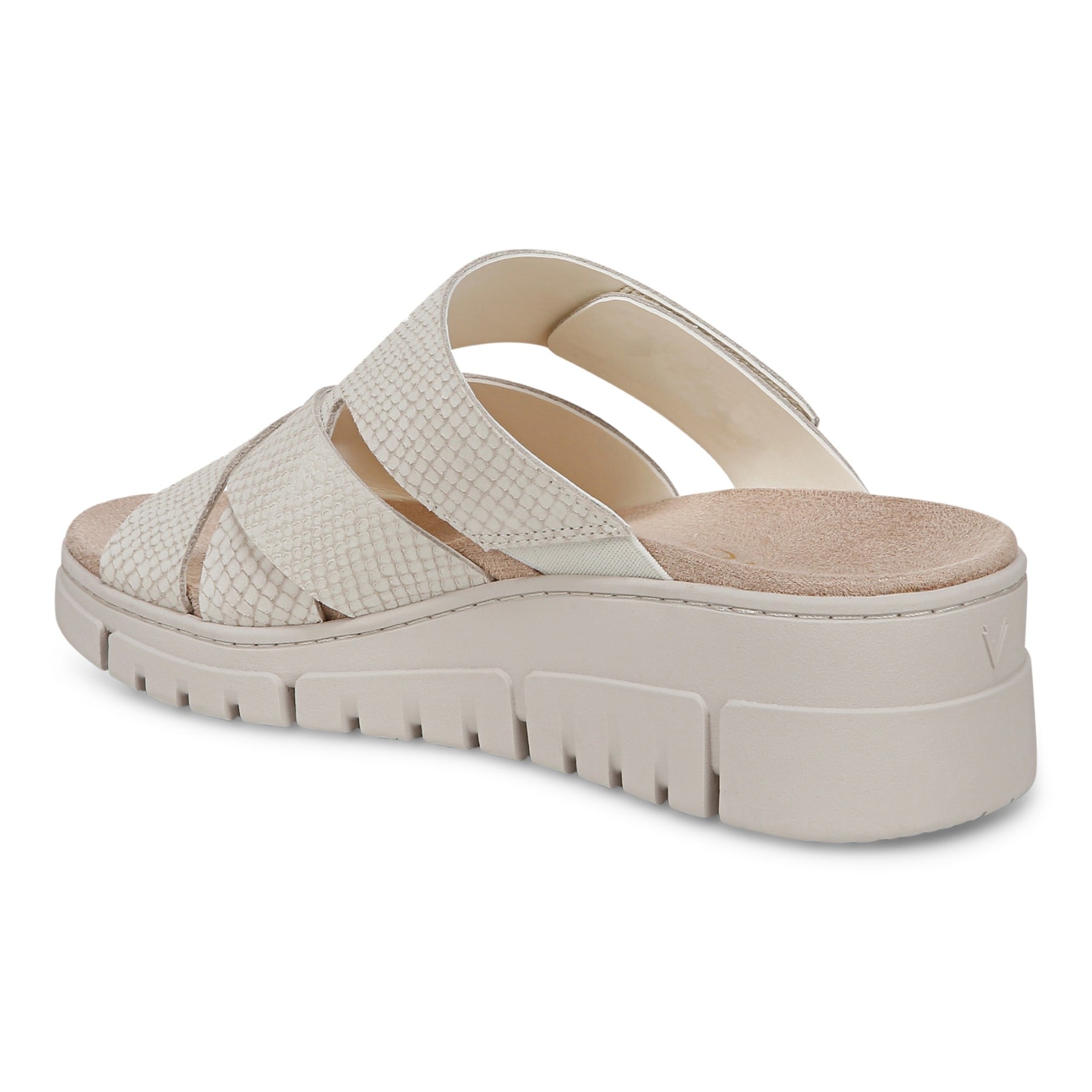 Vionic Uptown Sunset Women's Slide Sandal - Ivory - Back angle