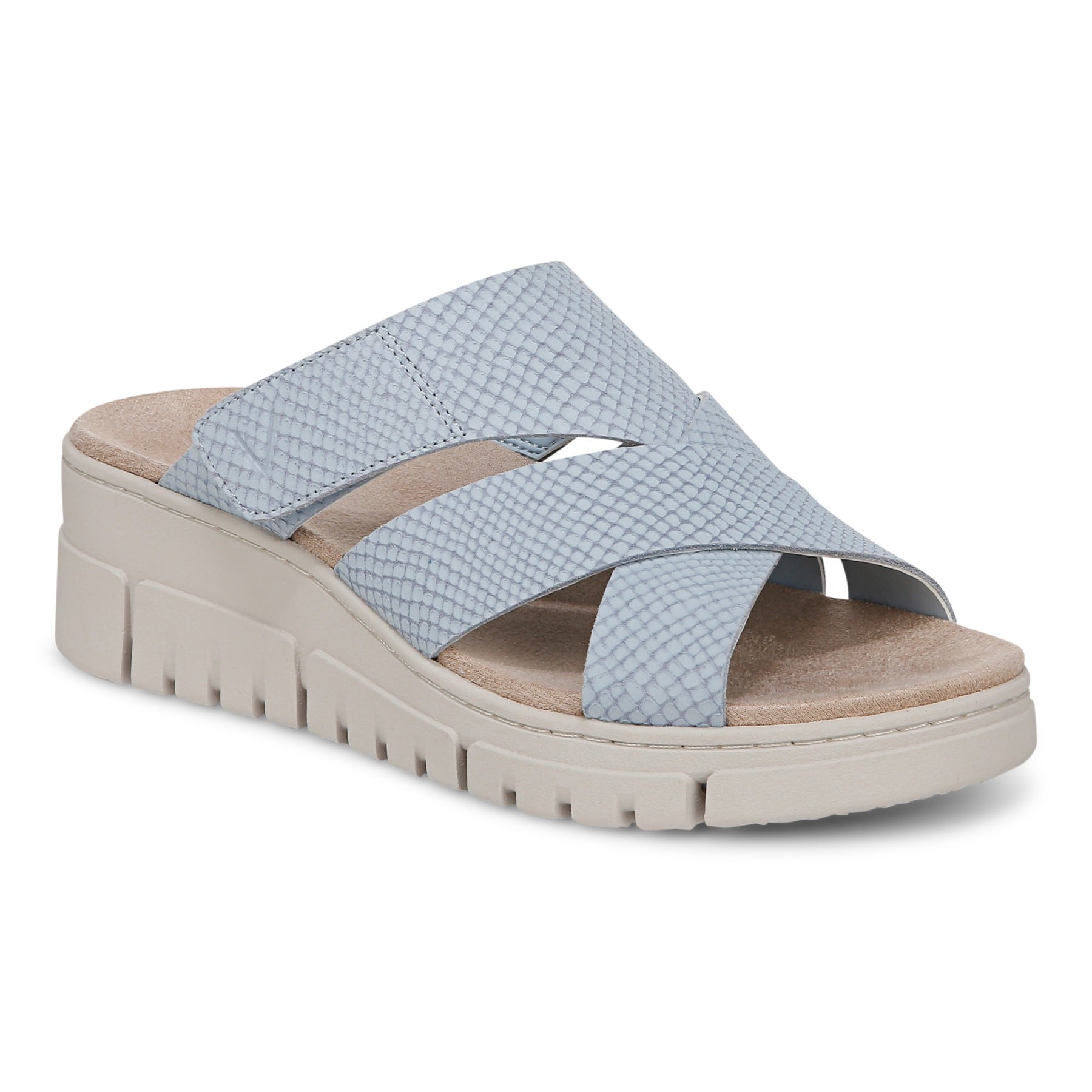Vionic Uptown Sunset Women's Slide Sandal - Blue Mist - Angle main