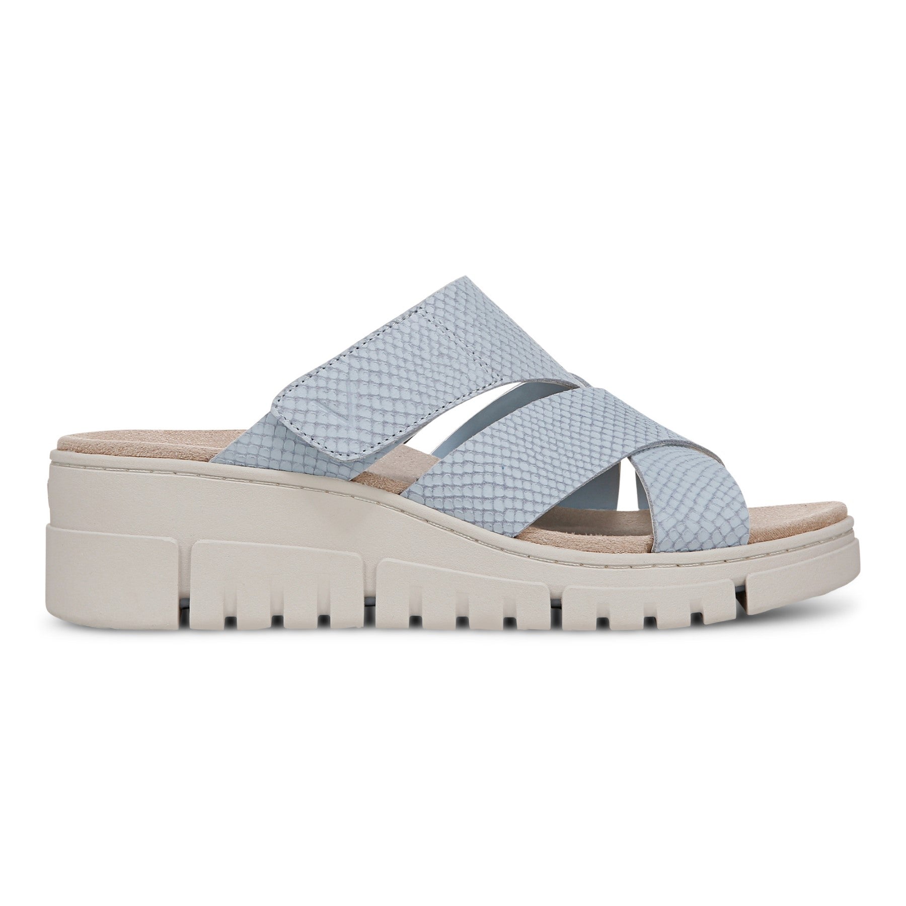 Vionic Uptown Sunset Women's Slide Sandal - Blue Mist - Right side