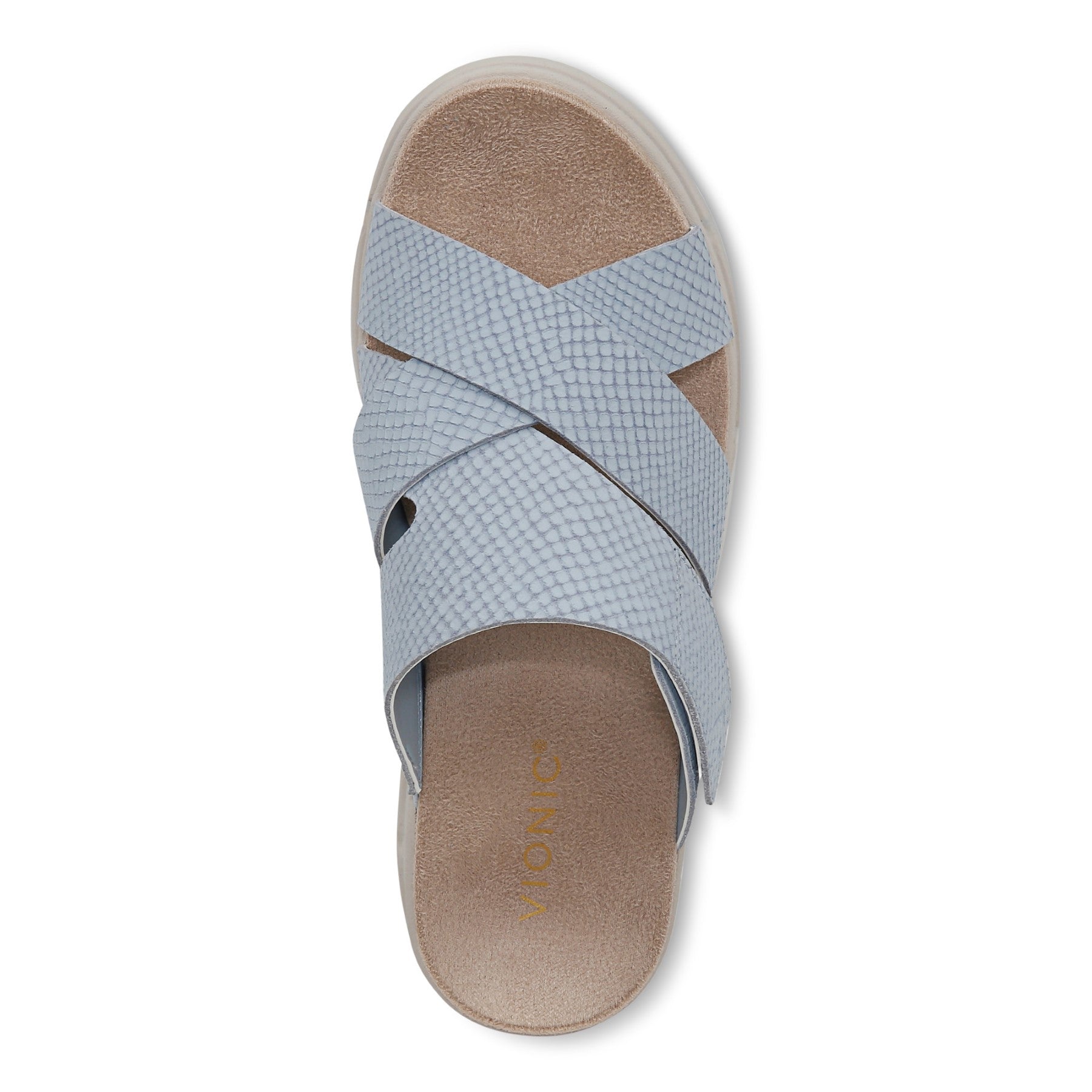 Vionic Uptown Sunset Women's Slide Sandal - Blue Mist - Top
