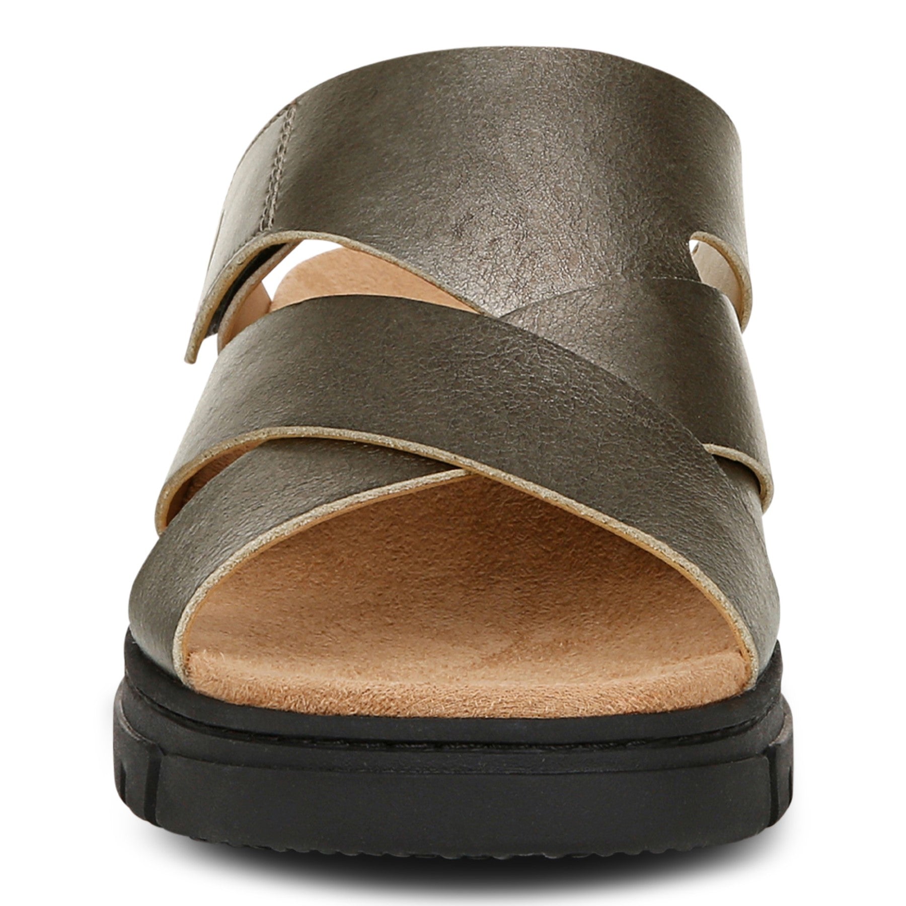 Vionic Uptown Sunset Women's Slide Sandal - Gunmetal - Front