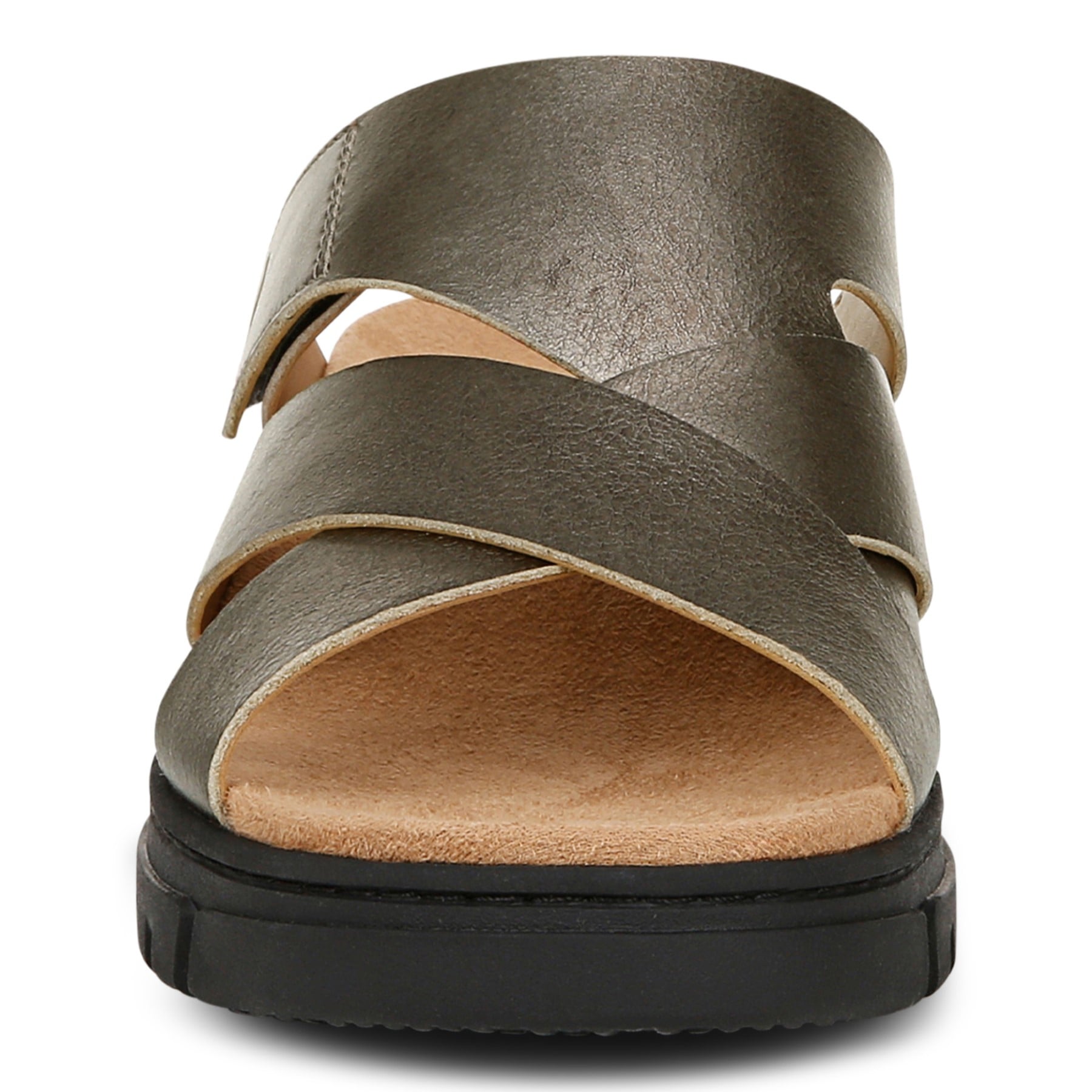 Vionic Uptown Sunset Women's Slide Sandal - Gunmetal - Front