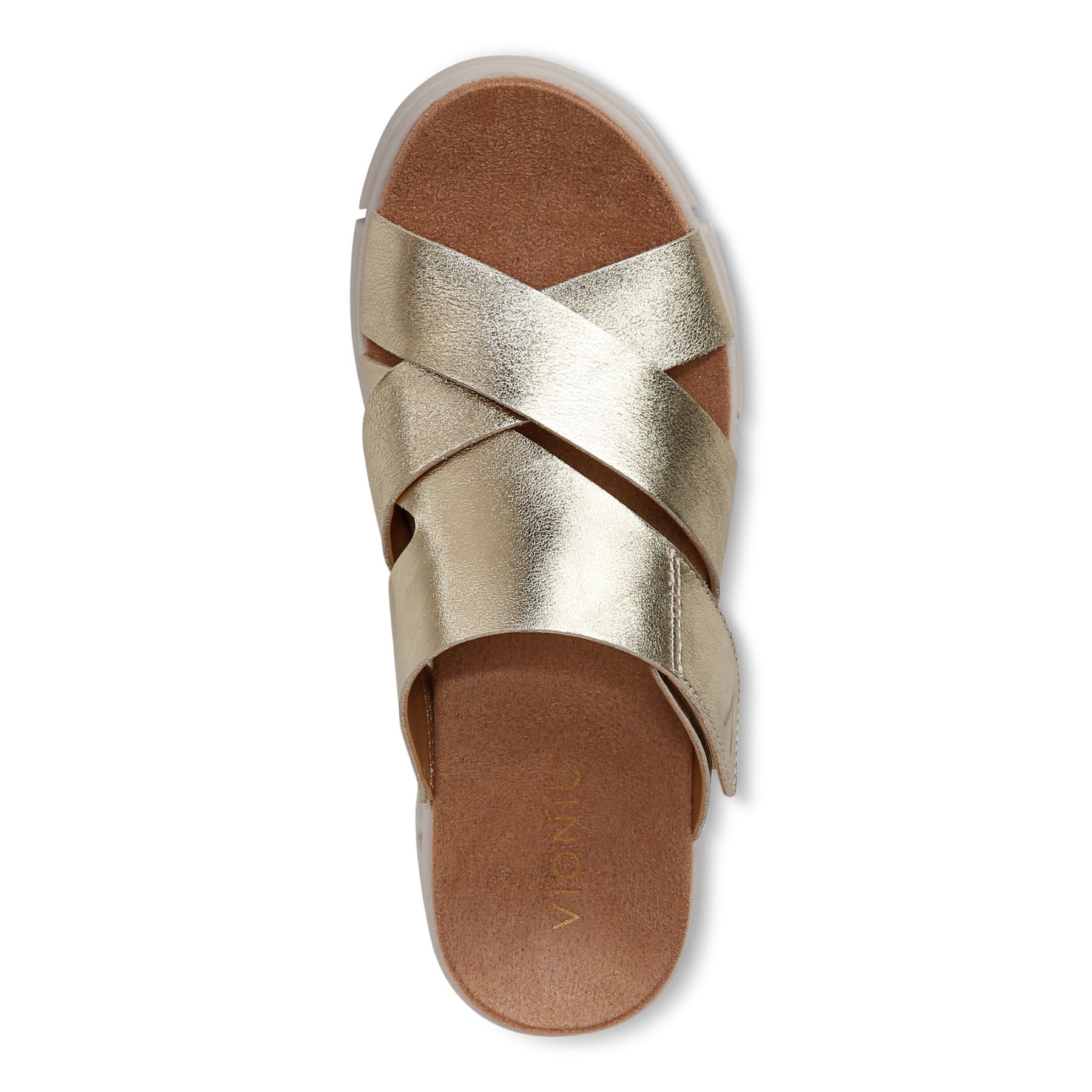 Vionic Uptown Sunset Women's Slide Sandal - Gold - Top