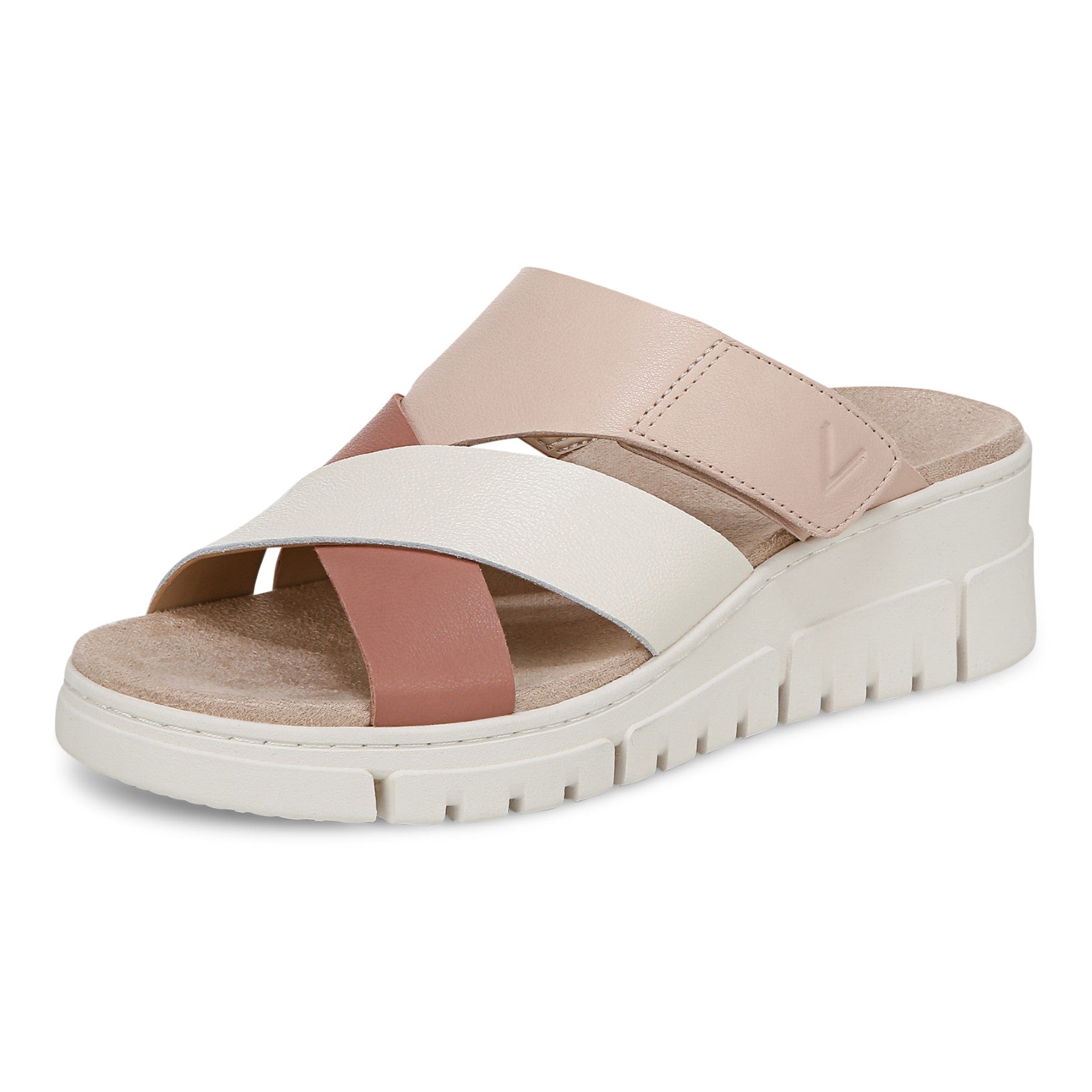 Vionic Uptown Sunset Women's Slide Sandal - Cinder Rose Multi - Left angle