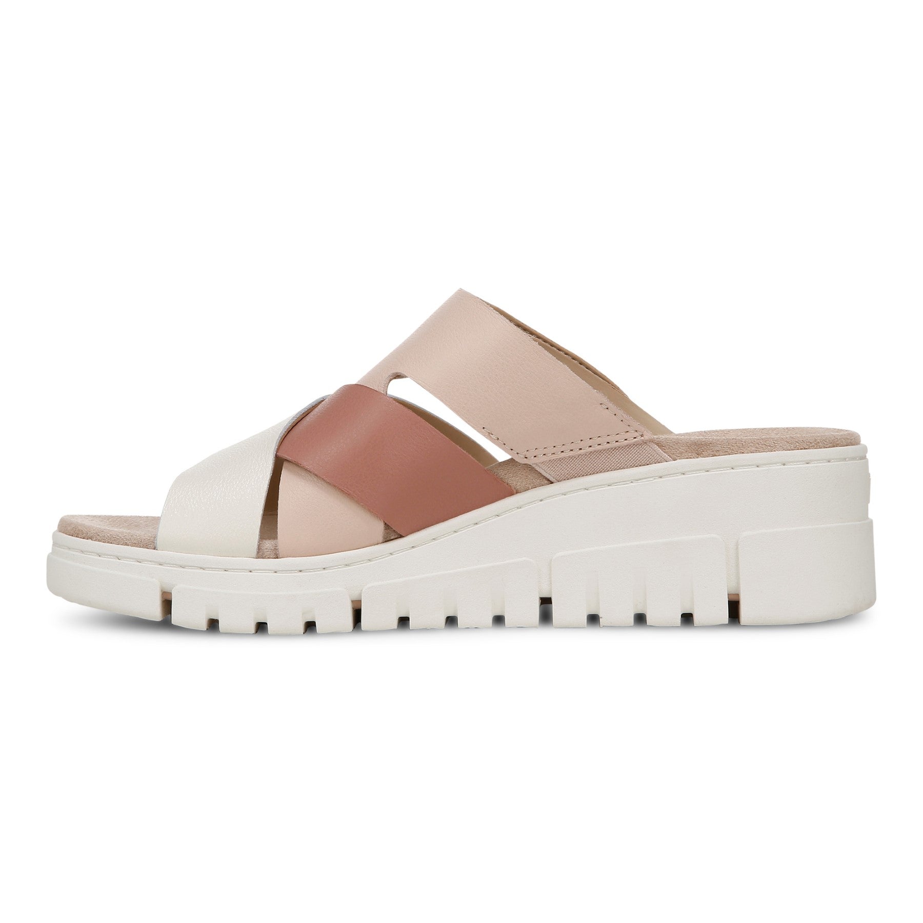 Vionic Uptown Sunset Women's Slide Sandal - Cinder Rose Multi - Left Side