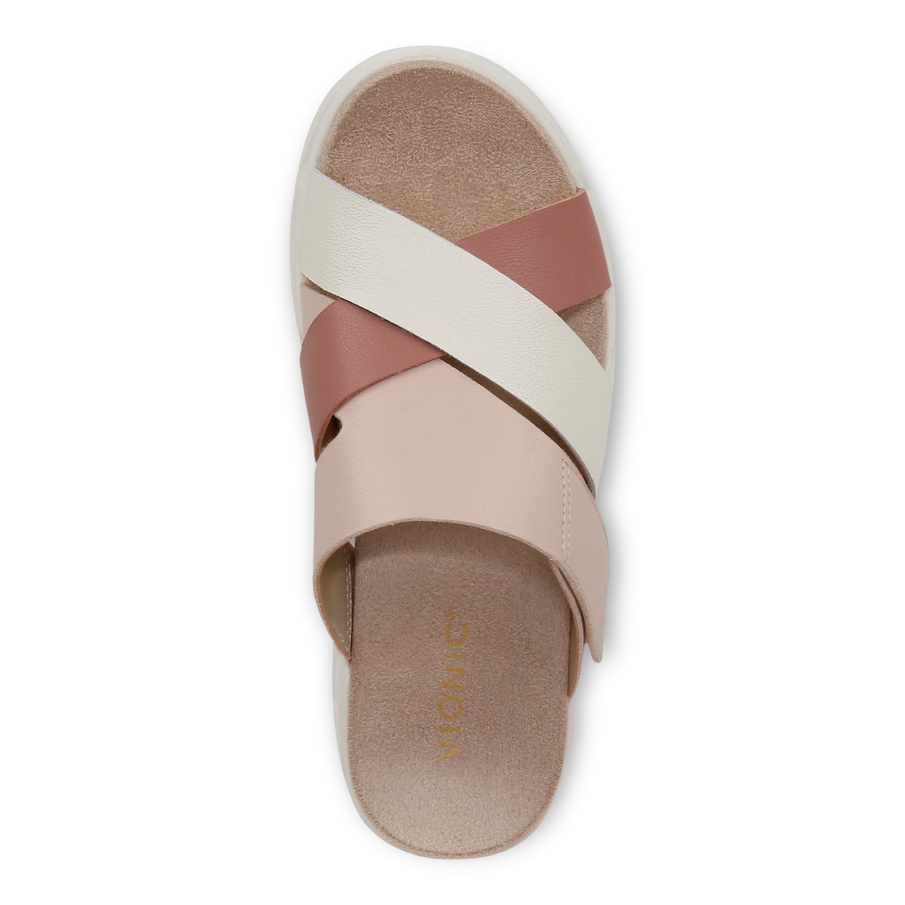 Vionic Uptown Sunset Women's Slide Sandal - Cinder Rose Multi - Top