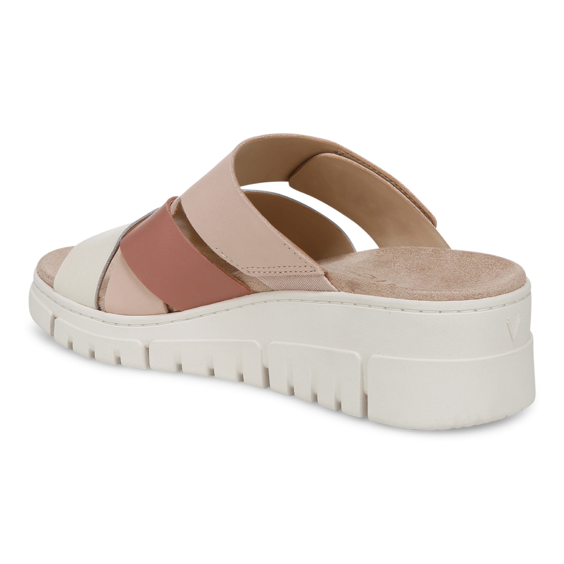 Vionic Uptown Sunset Women's Slide Sandal - Cinder Rose Multi - Back angle