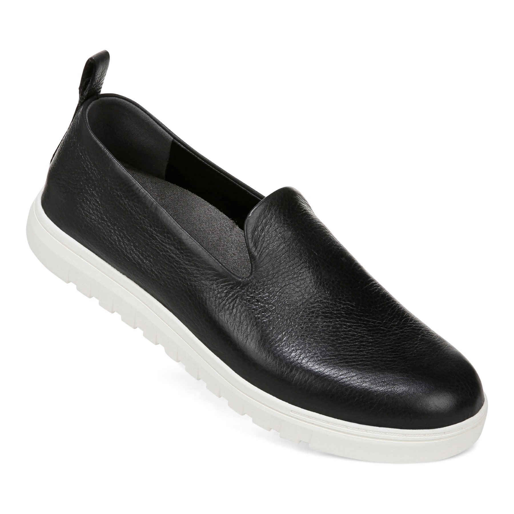 Vionic Uptown Willa womens Slip On/Loafer/Moc Shoe - Black Tumbled Leather - UPTOWN WILLA-J3220L1002-BLACK-13fl-med
