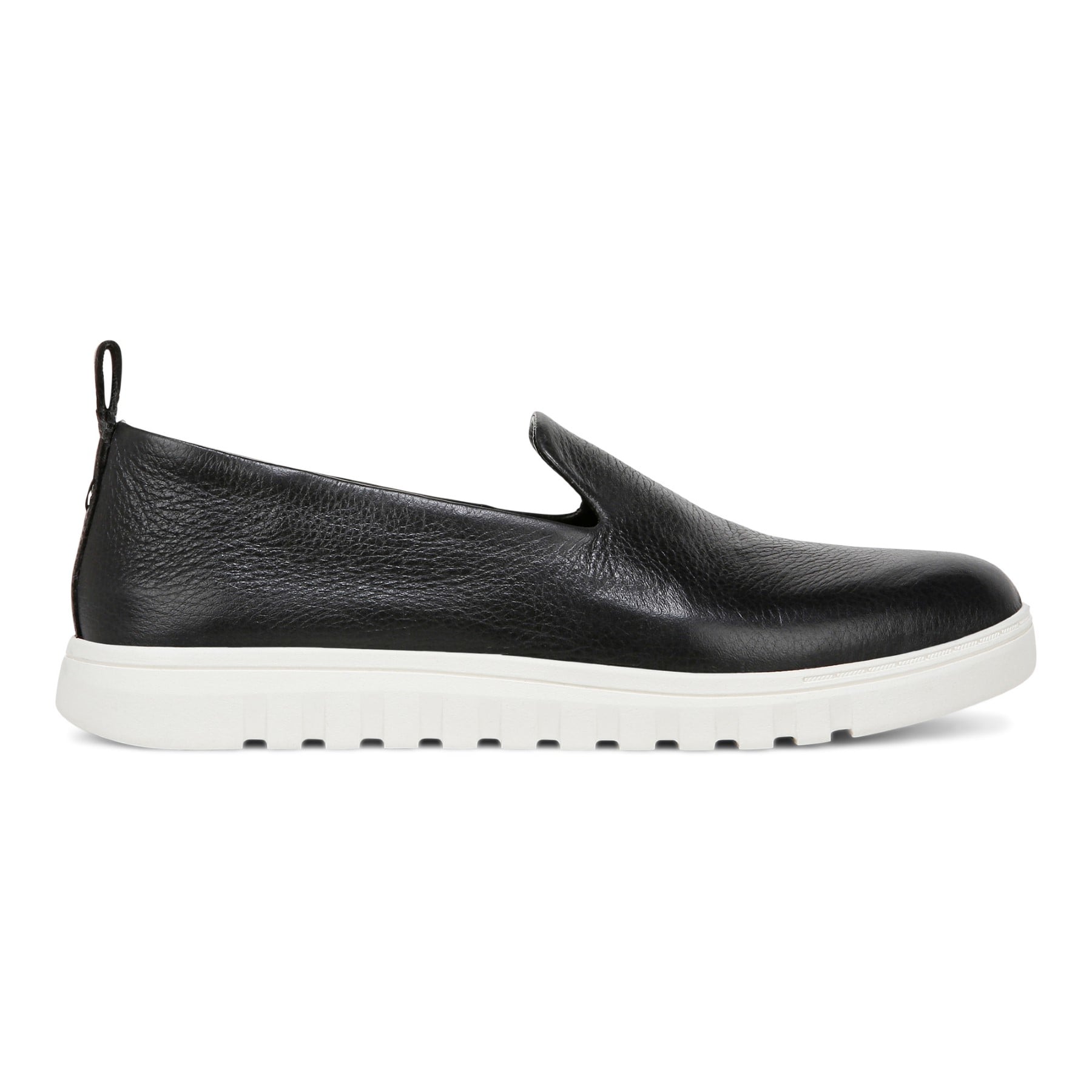 Vionic Uptown Willa womens Slip On/Loafer/Moc Shoe - Black Tumbled Leather - Right side