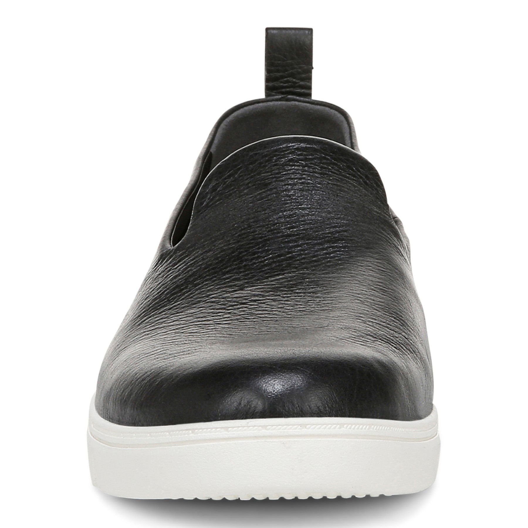 Vionic Uptown Willa womens Slip On/Loafer/Moc Shoe - Black Tumbled Leather - Front