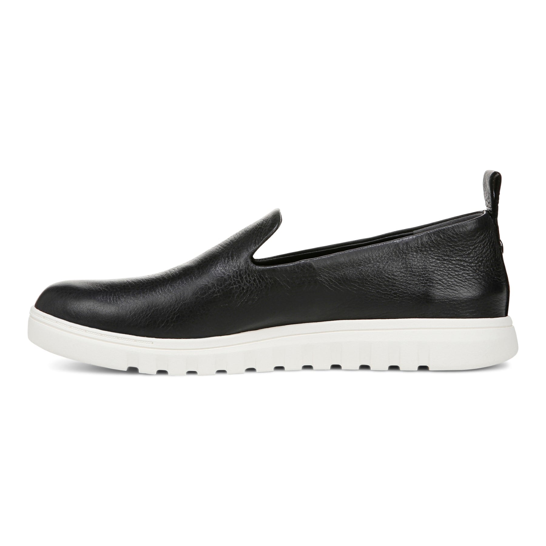 Vionic Uptown Willa womens Slip On/Loafer/Moc Shoe - Black Tumbled Leather - Left Side
