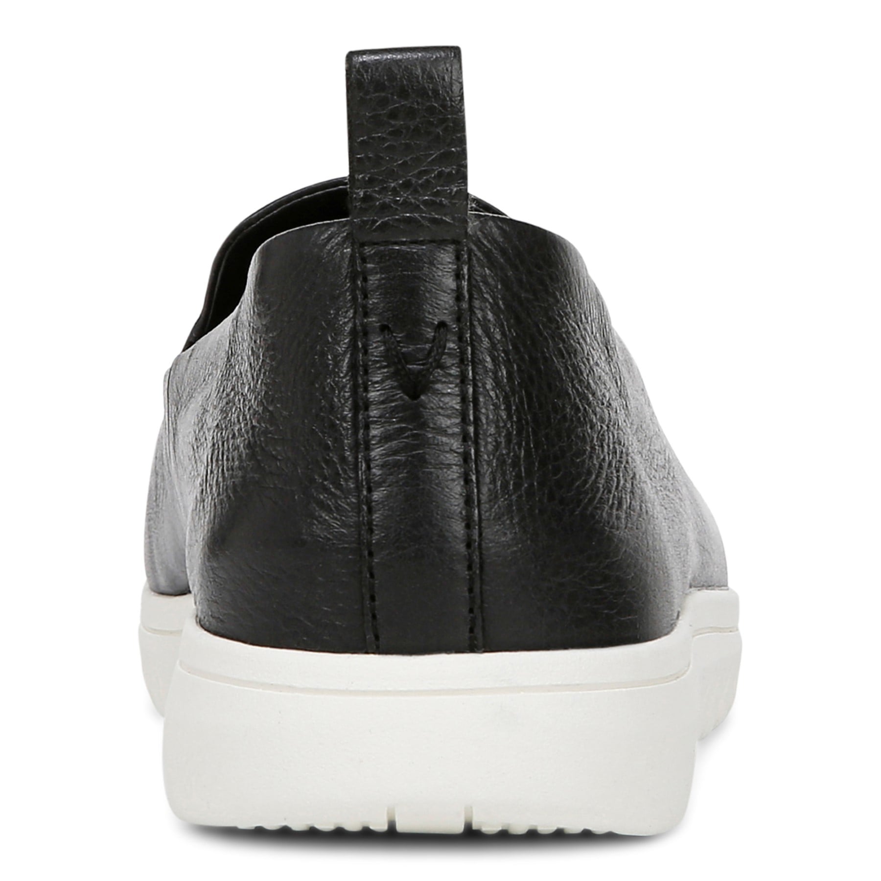 Vionic Uptown Willa womens Slip On/Loafer/Moc Shoe - Black Tumbled Leather - Back