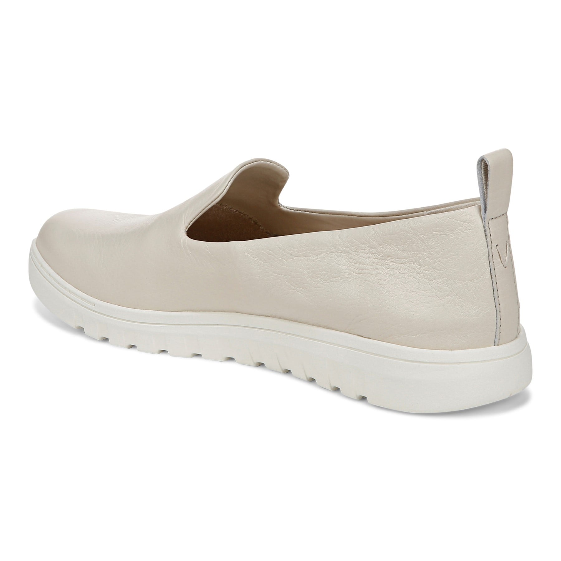 Vionic Uptown Willa womens Slip On/Loafer/Moc Shoe - Cream - Back angle