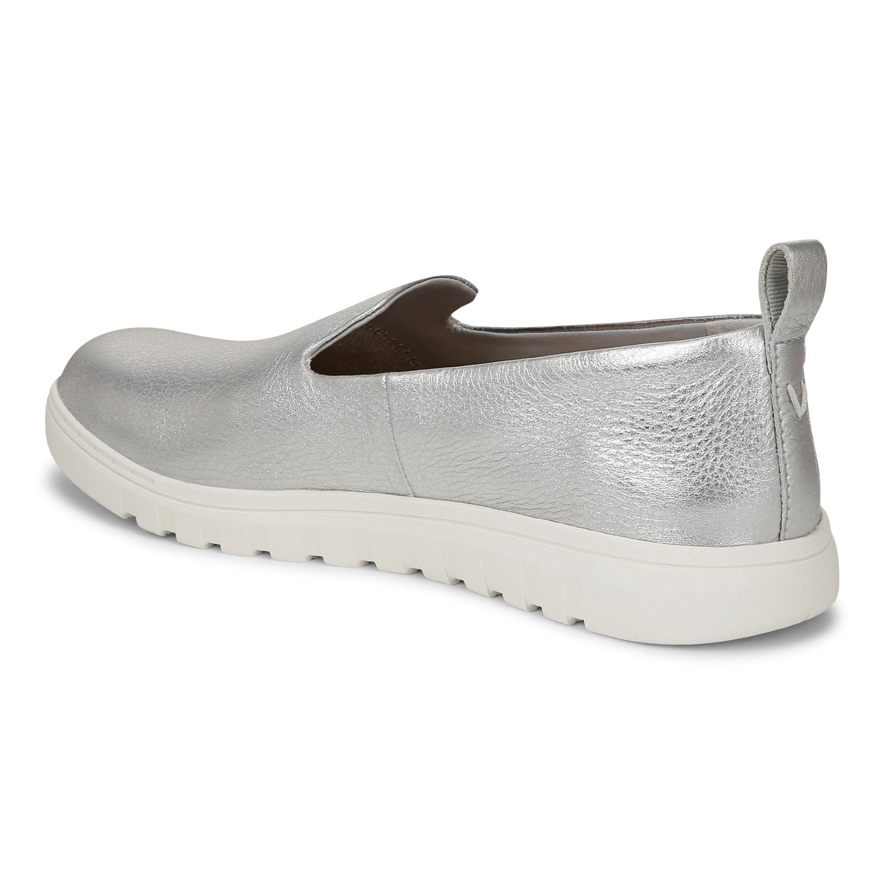 Vionic Uptown Willa womens Slip On/Loafer/Moc Shoe - Silver - Back angle