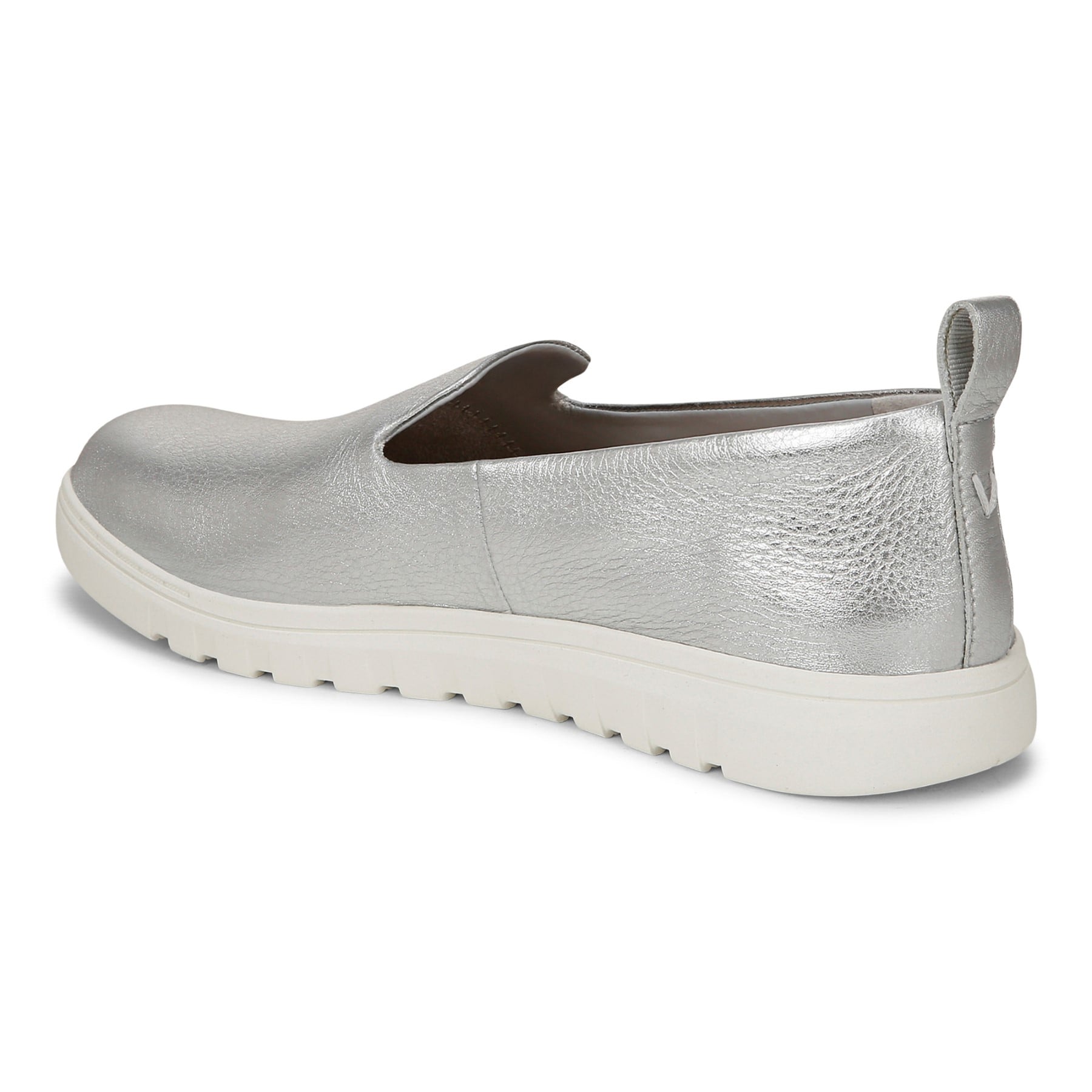 Vionic Uptown Willa womens Slip On/Loafer/Moc Shoe - Silver - Back angle
