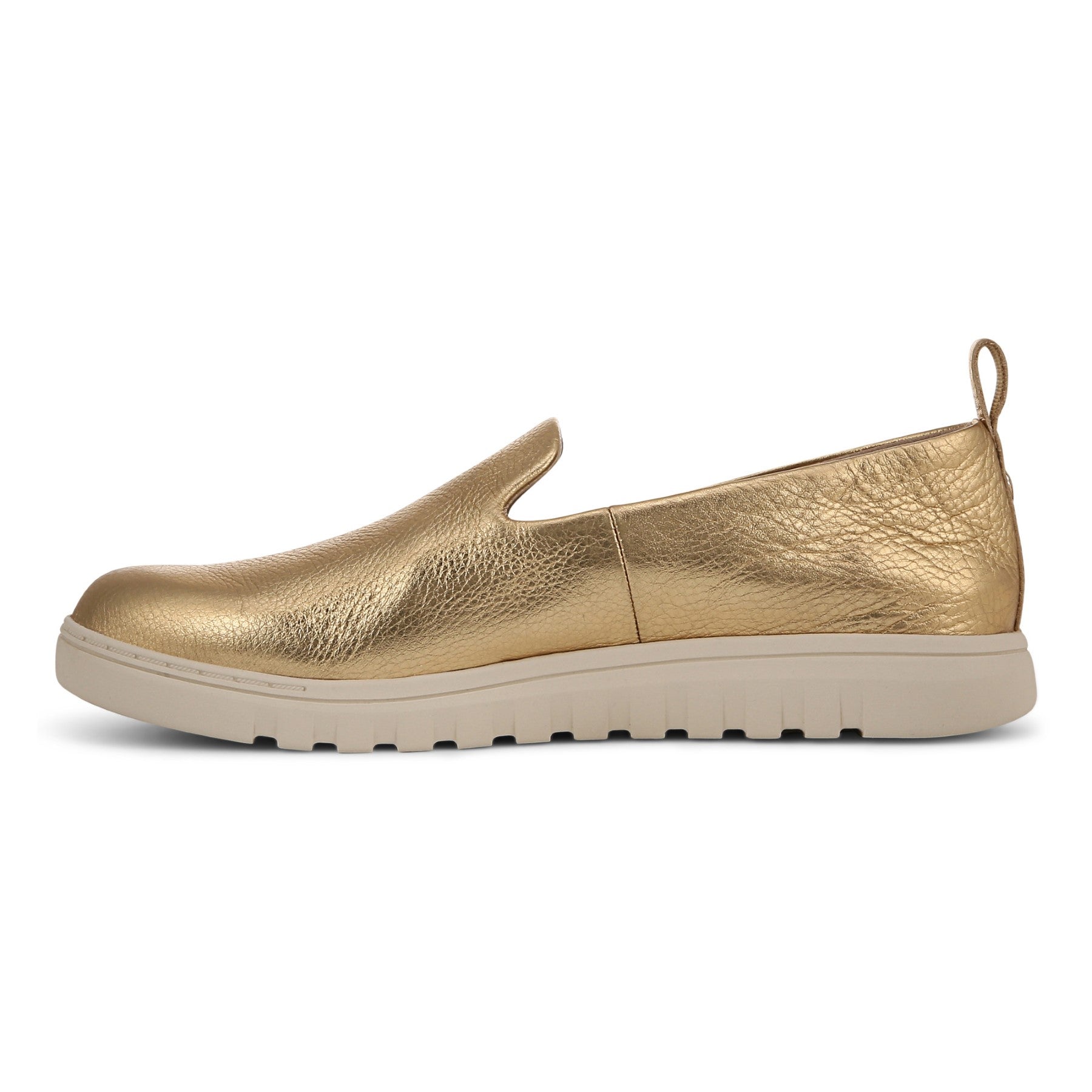 Vionic Uptown Willa womens Slip On/Loafer/Moc Shoe - Gold - Left Side