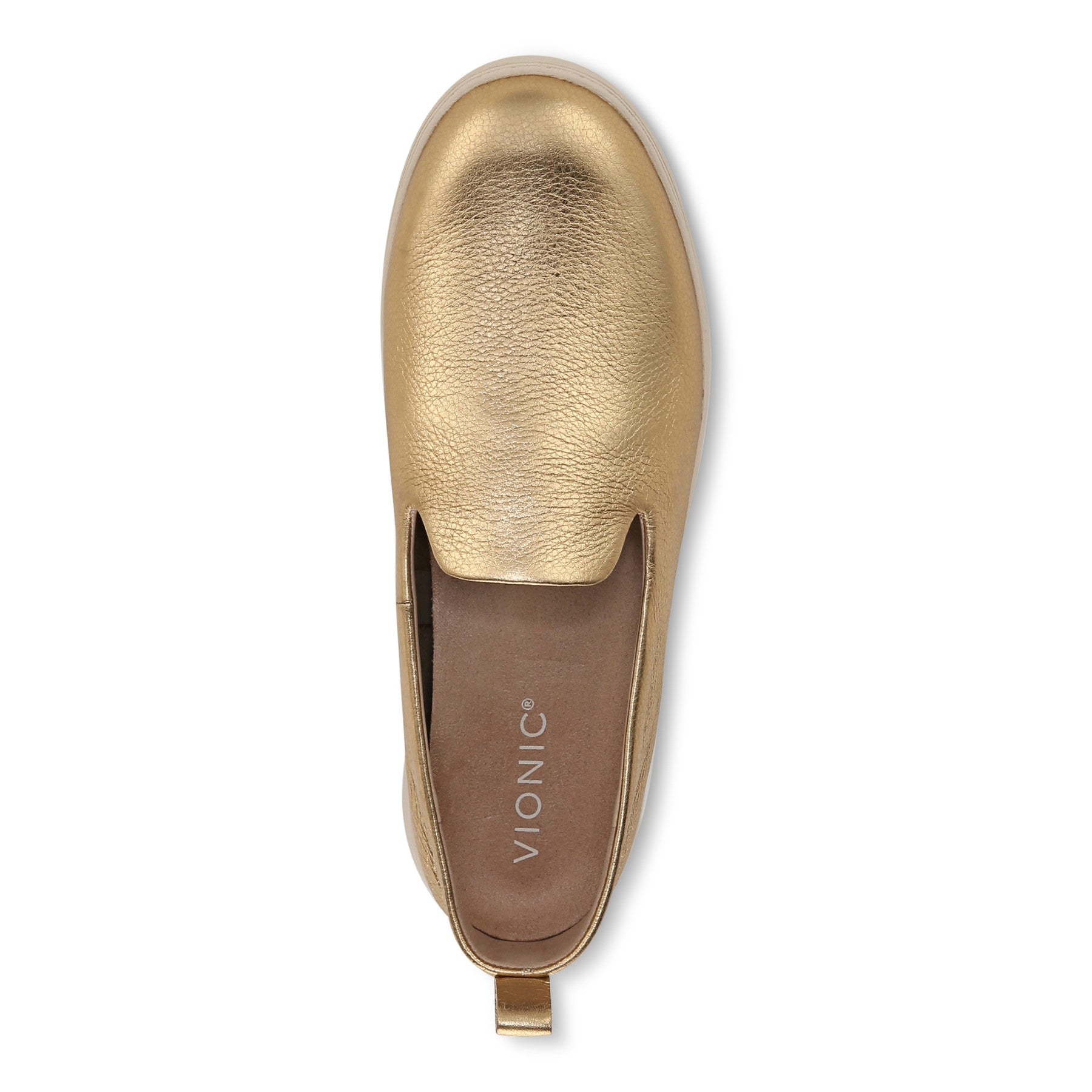 Vionic Uptown Willa womens Slip On/Loafer/Moc Shoe - Gold - Top