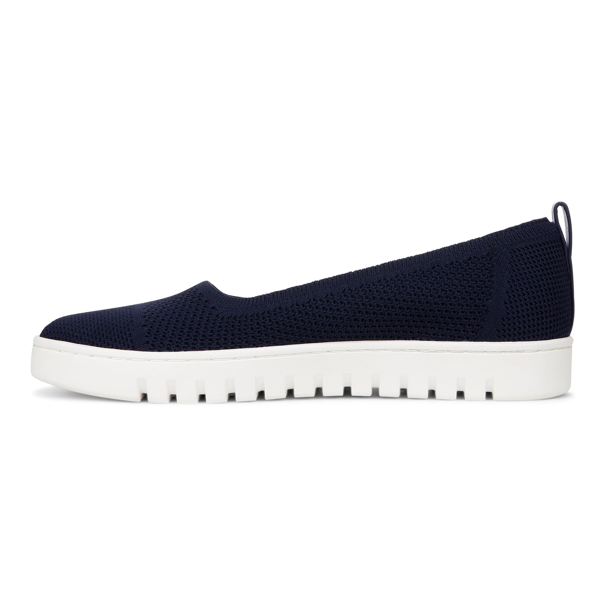 Vionic Uptown Skimmer Women's Knit Slip-On Comfort Shoe - Navy - Left Side