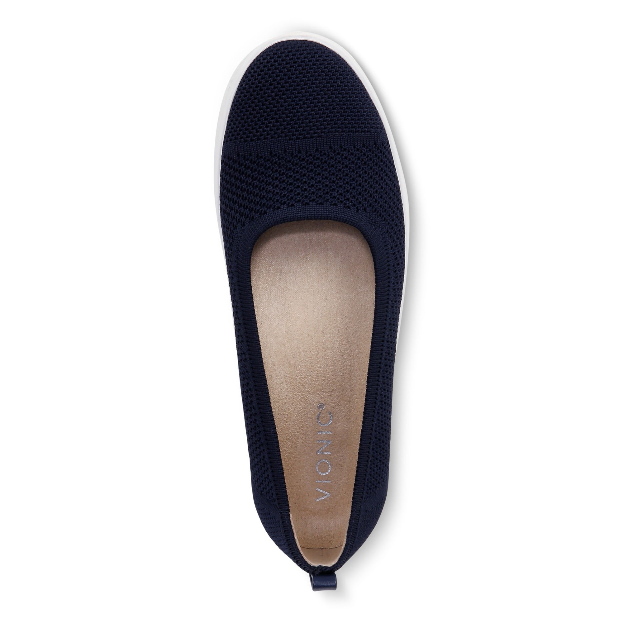 Vionic Uptown Skimmer Women's Knit Slip-On Comfort Shoe - Navy - Top