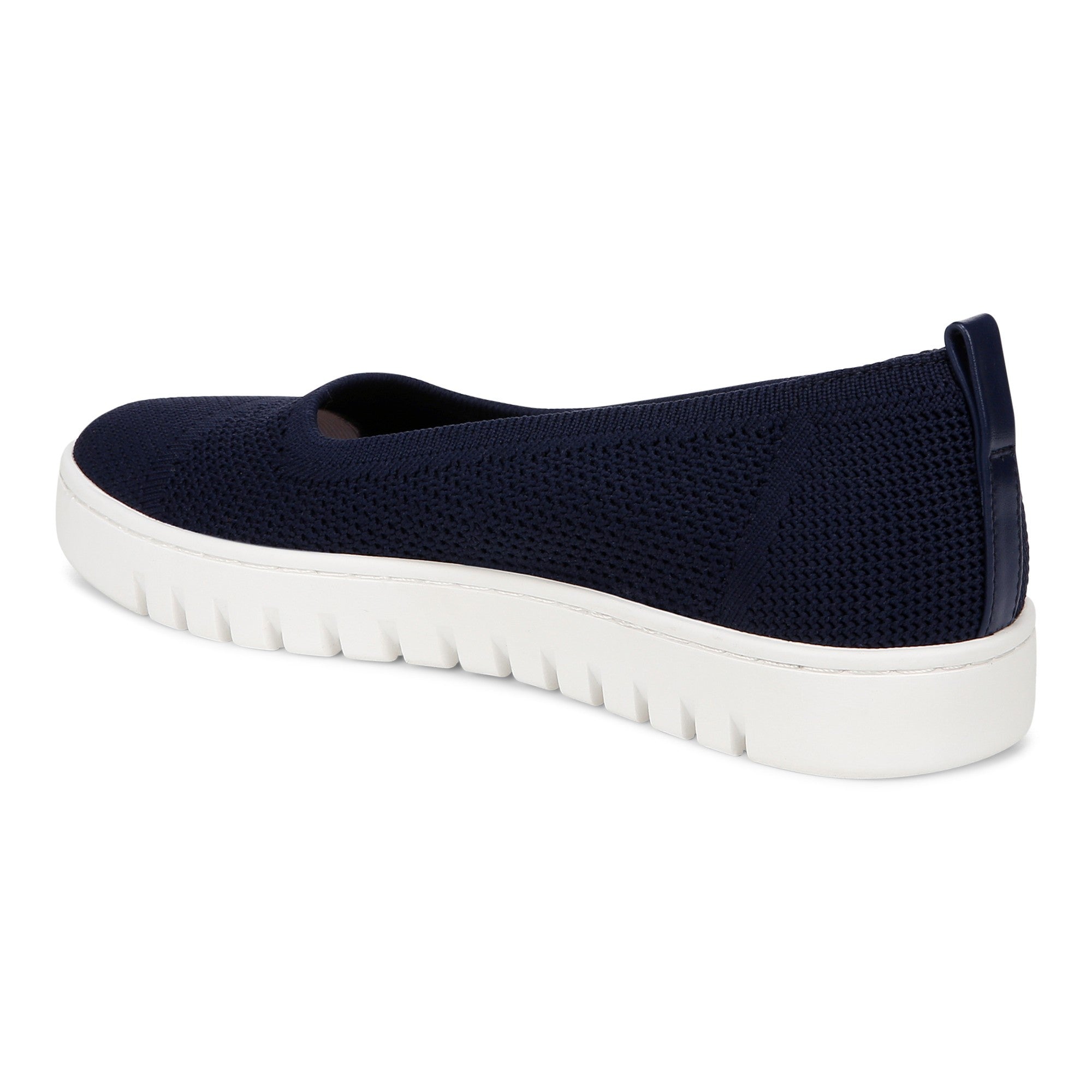 Vionic Uptown Skimmer Women's Knit Slip-On Comfort Shoe - Navy - Back angle