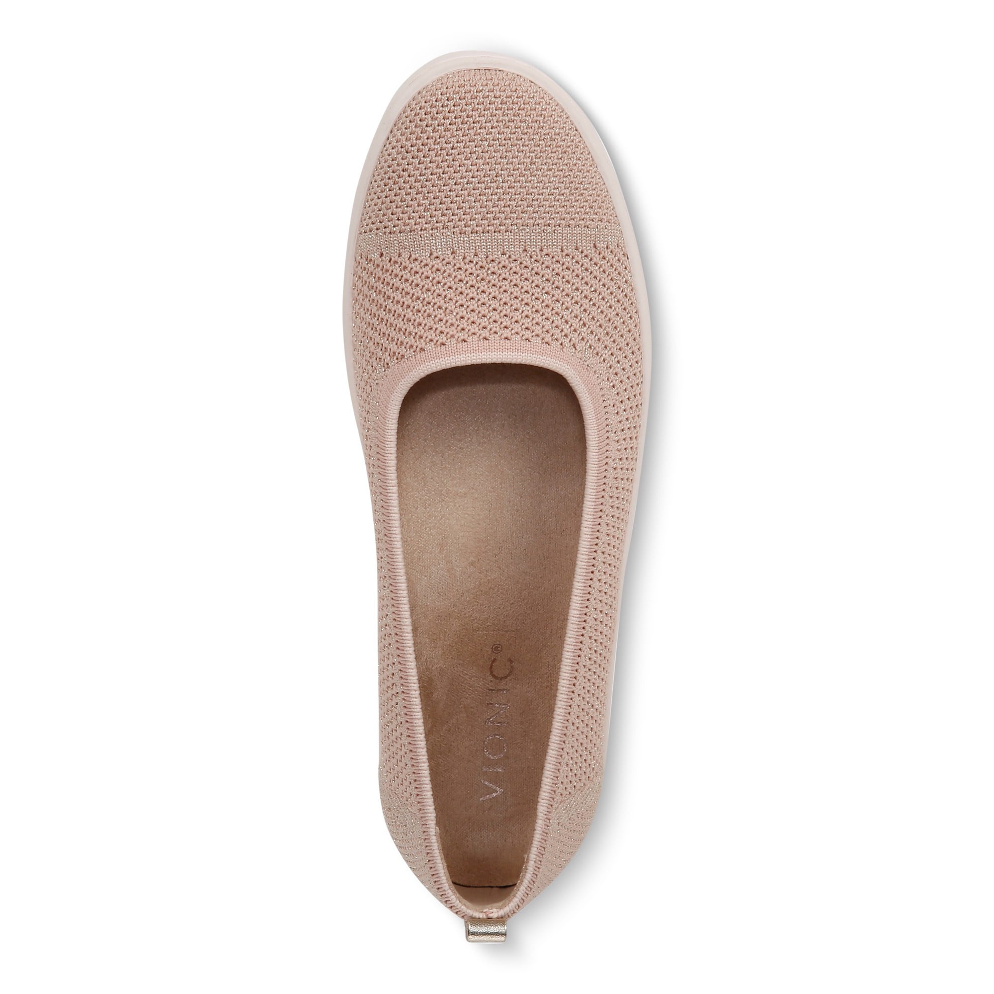 Vionic Uptown Skimmer Women's Knit Slip-On Comfort Shoe - Light Pink - Top