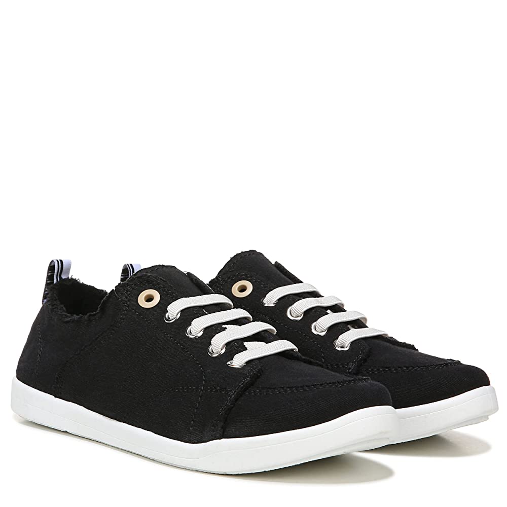 Vionic Pismo Women's Casual Supportive Sneaker in Black Canvas