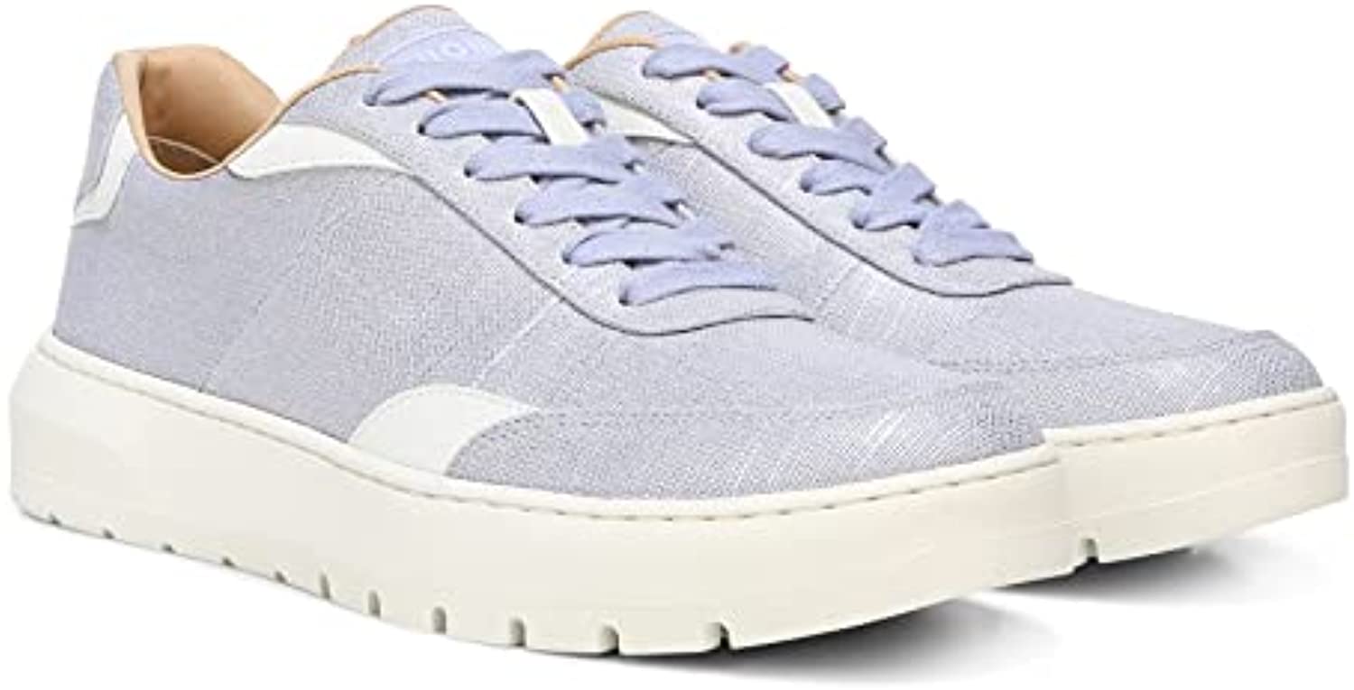 Vionic Elsa Women's Lace Up Casual Shoe in Blue Haze Met Linen