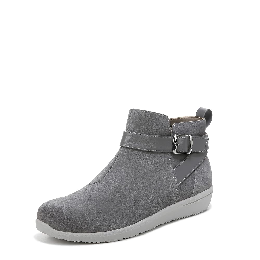 Vionic Romy - Women's Water Repellent Suede Ankle Boots in Charcoal
