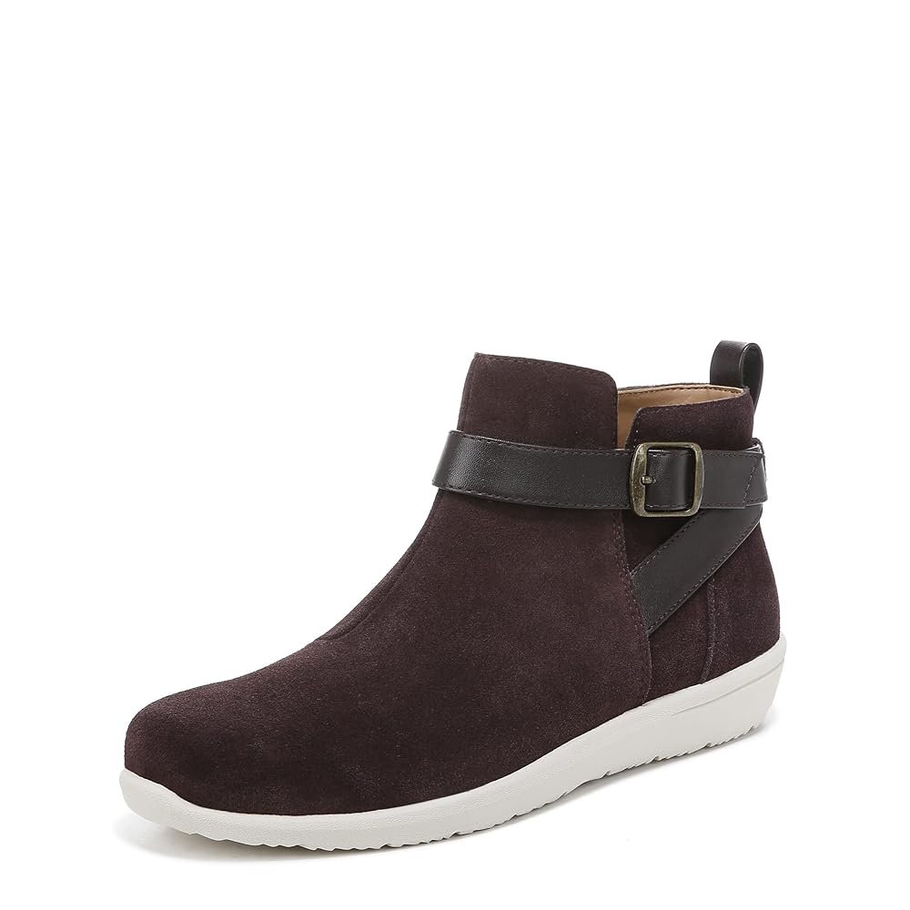 Vionic Romy - Women's Water Repellent Suede Ankle Boots in Chocolate