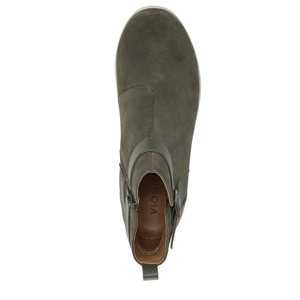 Vionic Romy - Women's Water Repellent Suede Ankle Boots - Olive